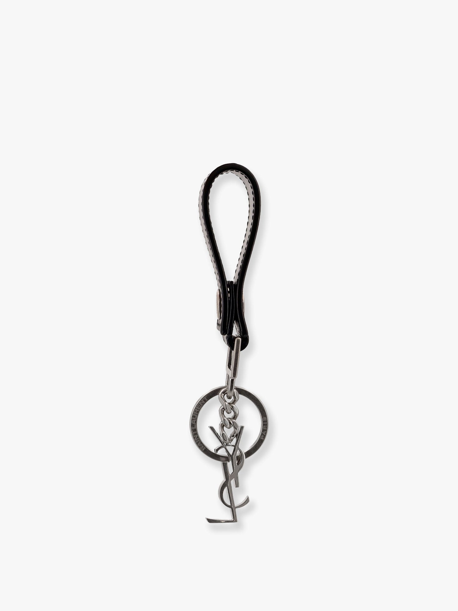 Saint Laurent Cassandre Leather Key Ring