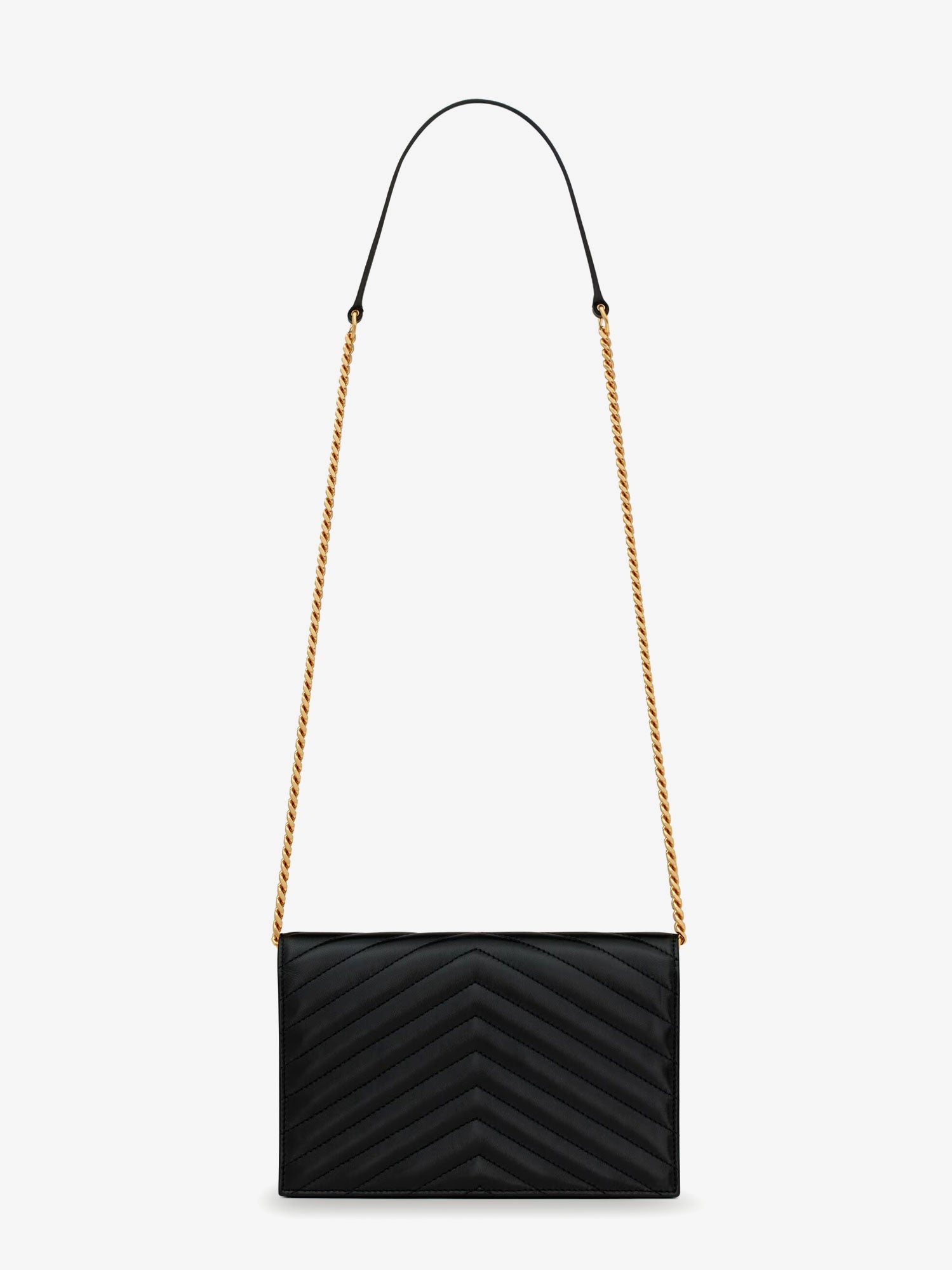 Saint Laurent Envelope Matelassé Lather Shoulder Bag