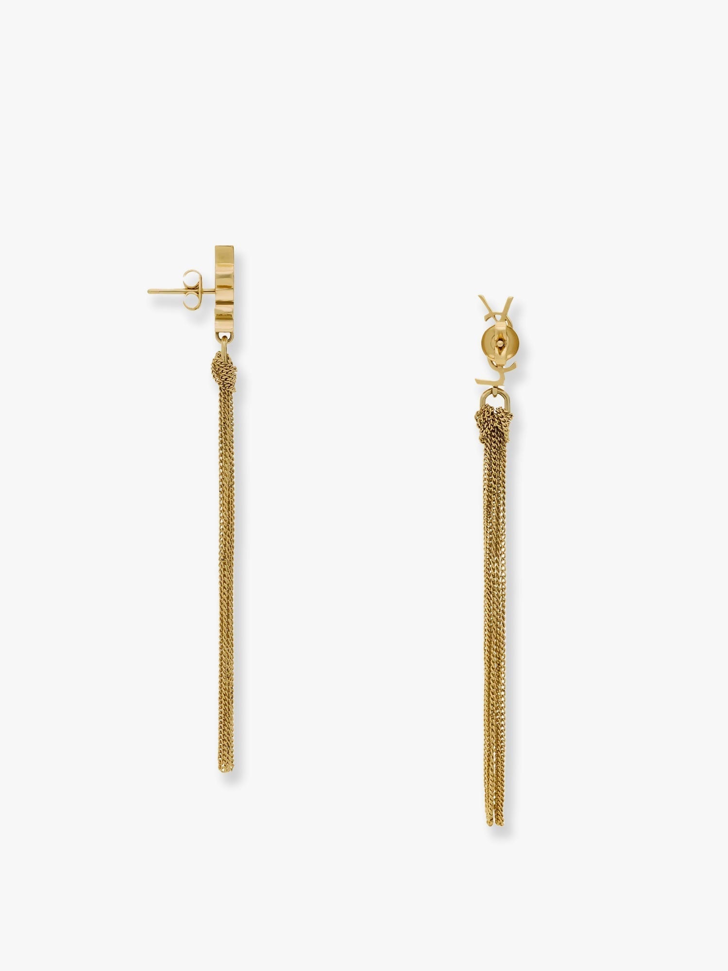 Saint Laurent Cassandre Metal Earrings