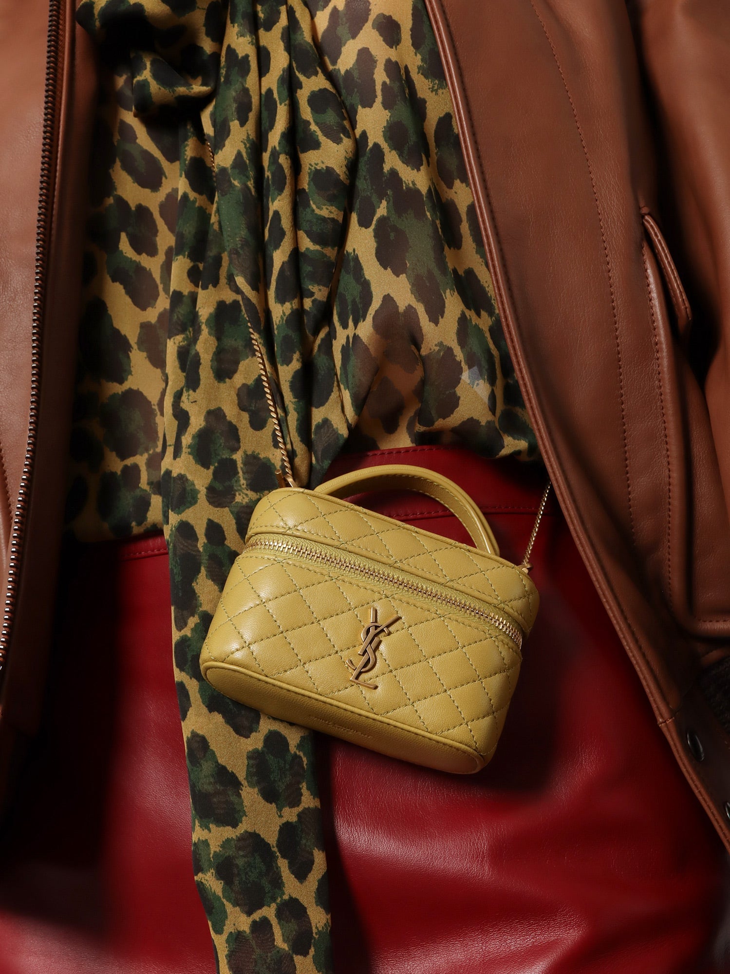 Saint Laurent Vanity Gaby Micro Leather Shoulder Bag