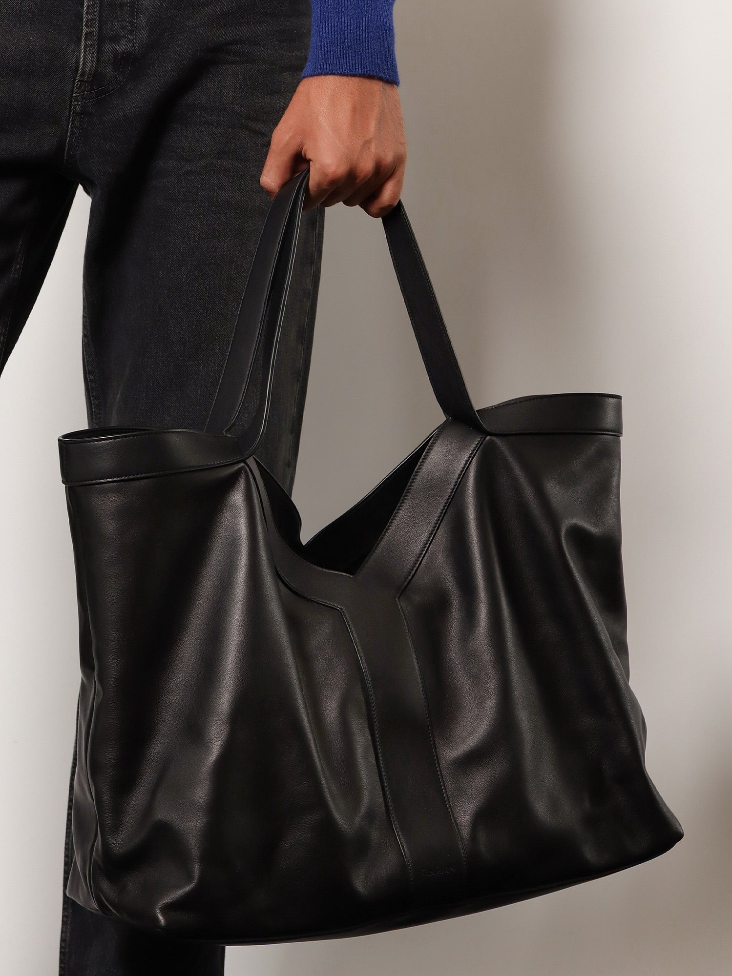Saint Laurent Y Oversize Leather Tote Bag