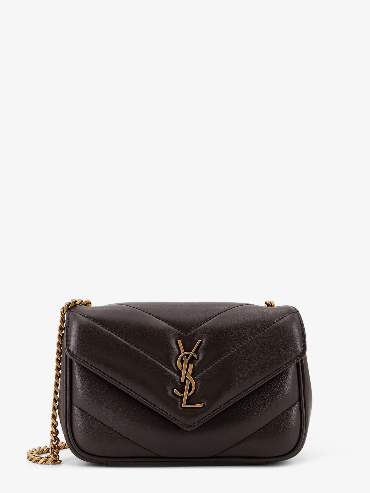 Saint Laurent Loulou Mini Leather Crossbody Bag