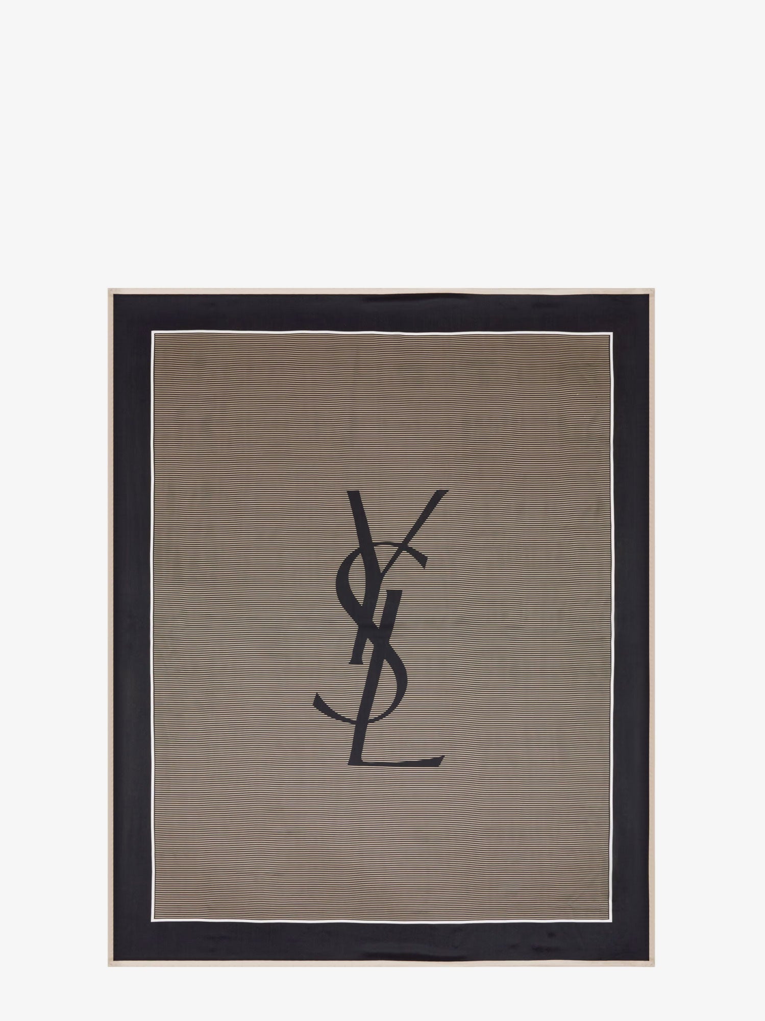 Saint Laurent Cassandre Striped Silk Charmeuse Stole