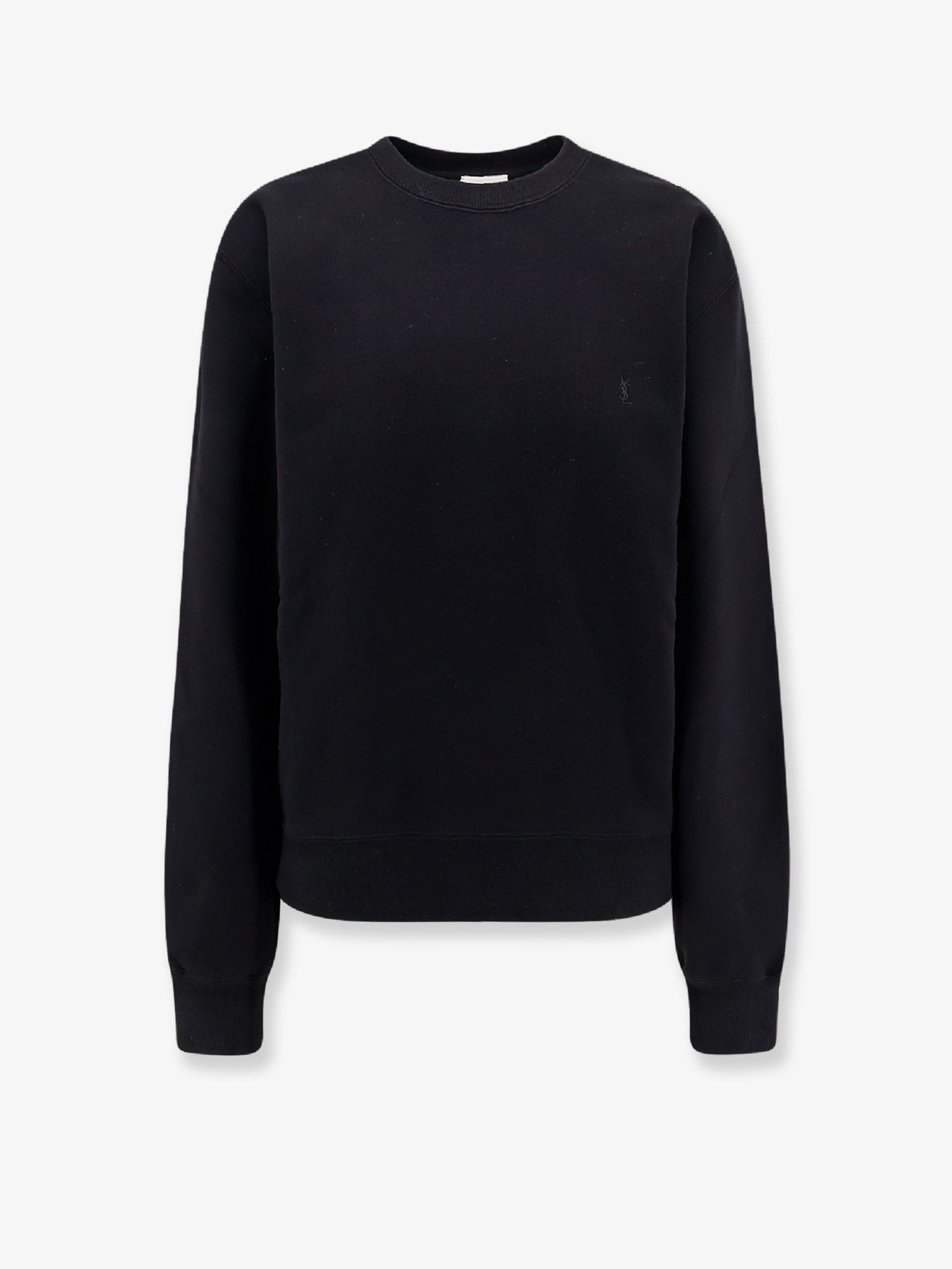 Saint Laurent Certified Cotton Sweatshirt With Cassandre Embroidery