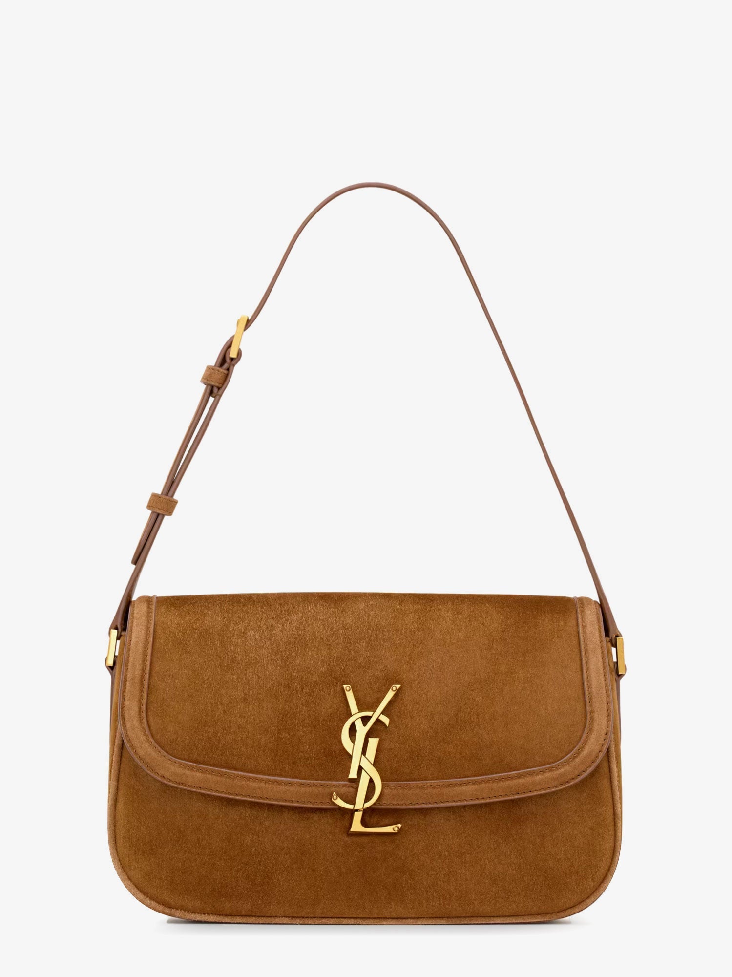 Saint Laurent Solferino Medium Suede Shoulder Bag