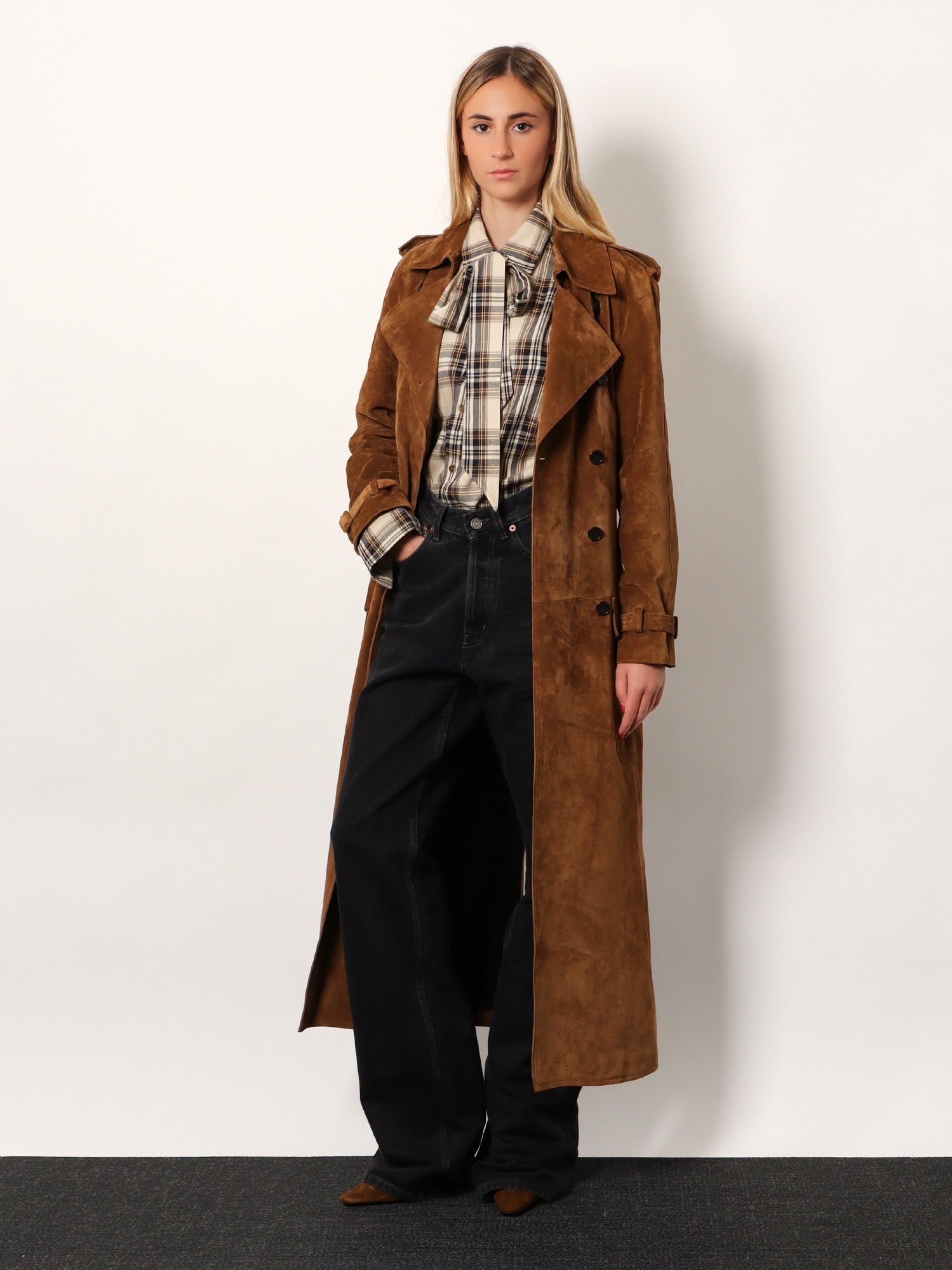 Saint Laurent Cotton Tartan Lavallière Shirt