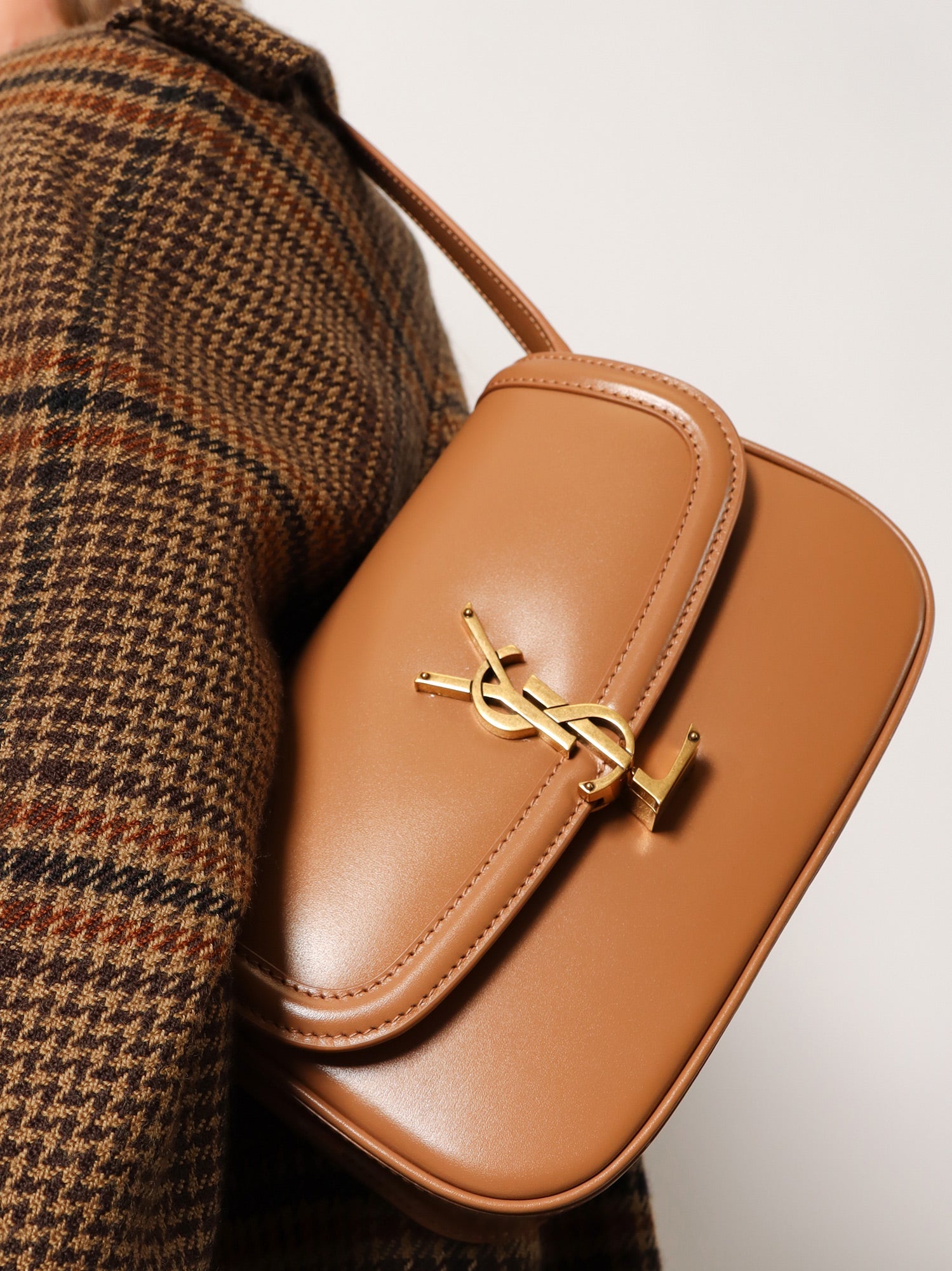 Saint Laurent Solferino Leather Shoulder Bag