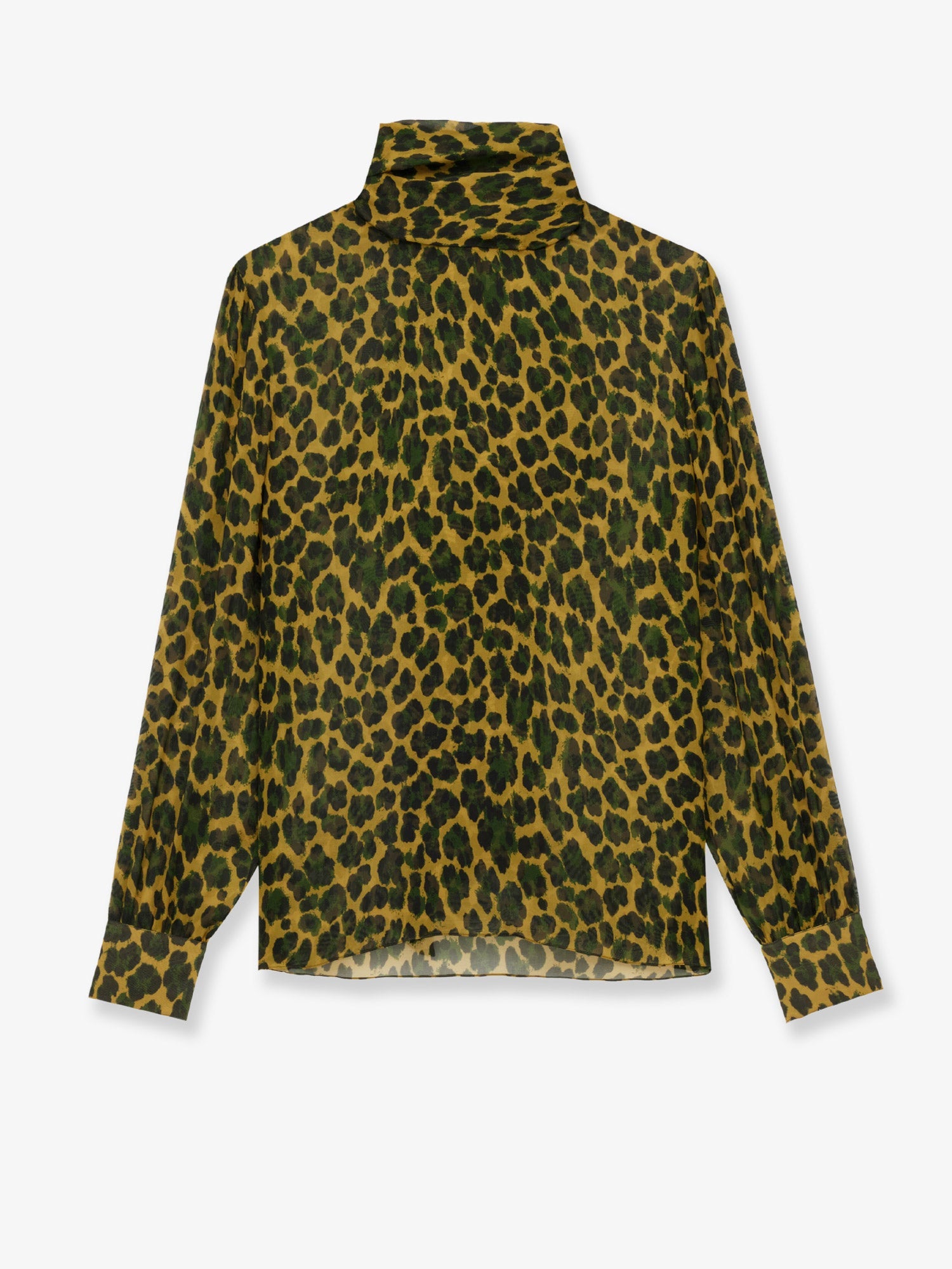 Saint Laurent Silk Shirt With Lavallière Neckline