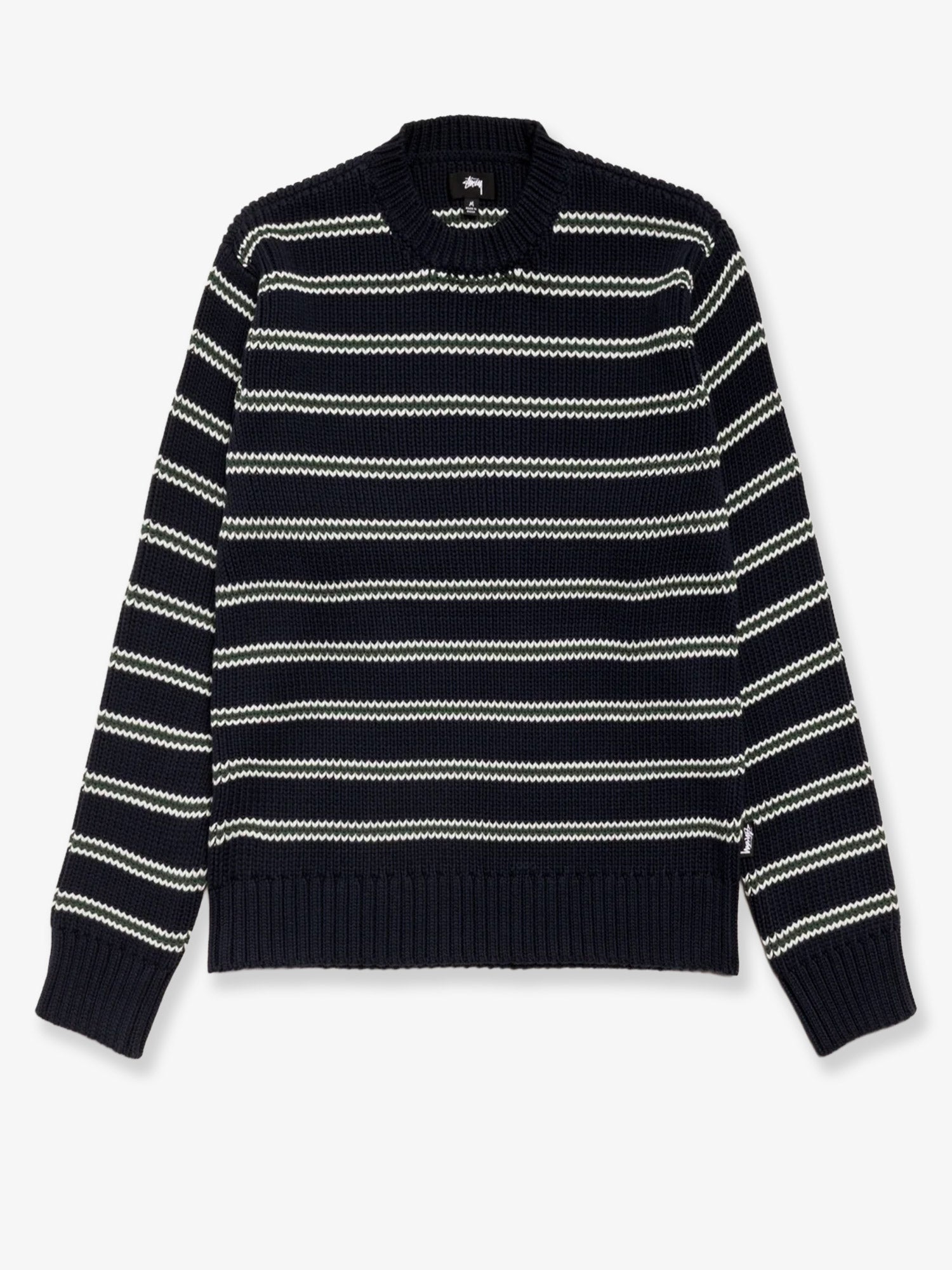 Stüssy Stripe Crew Cotton Blend Sweater