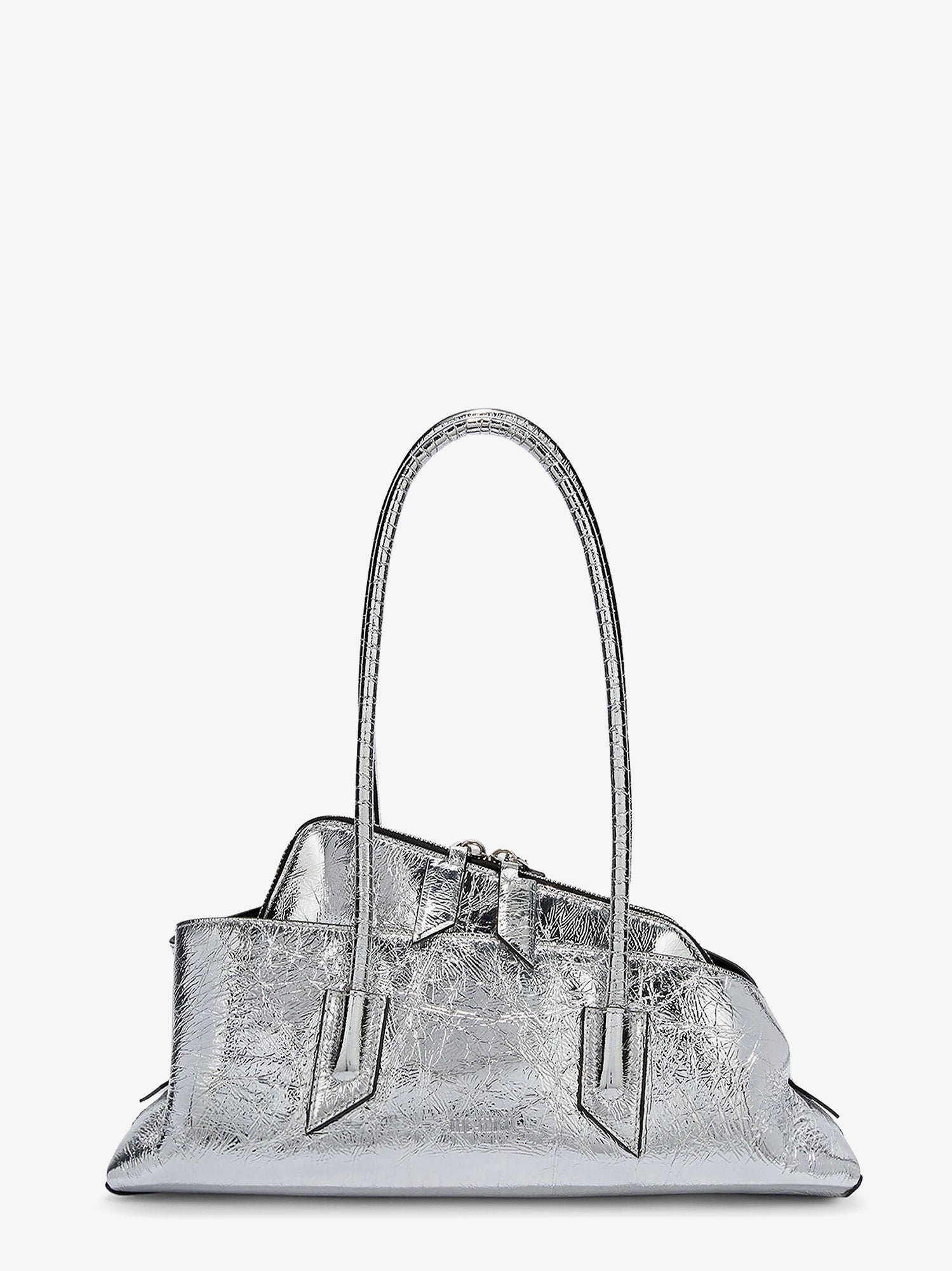 The Attico Laminated Leather La Passeggiata Small Shoulder Bag