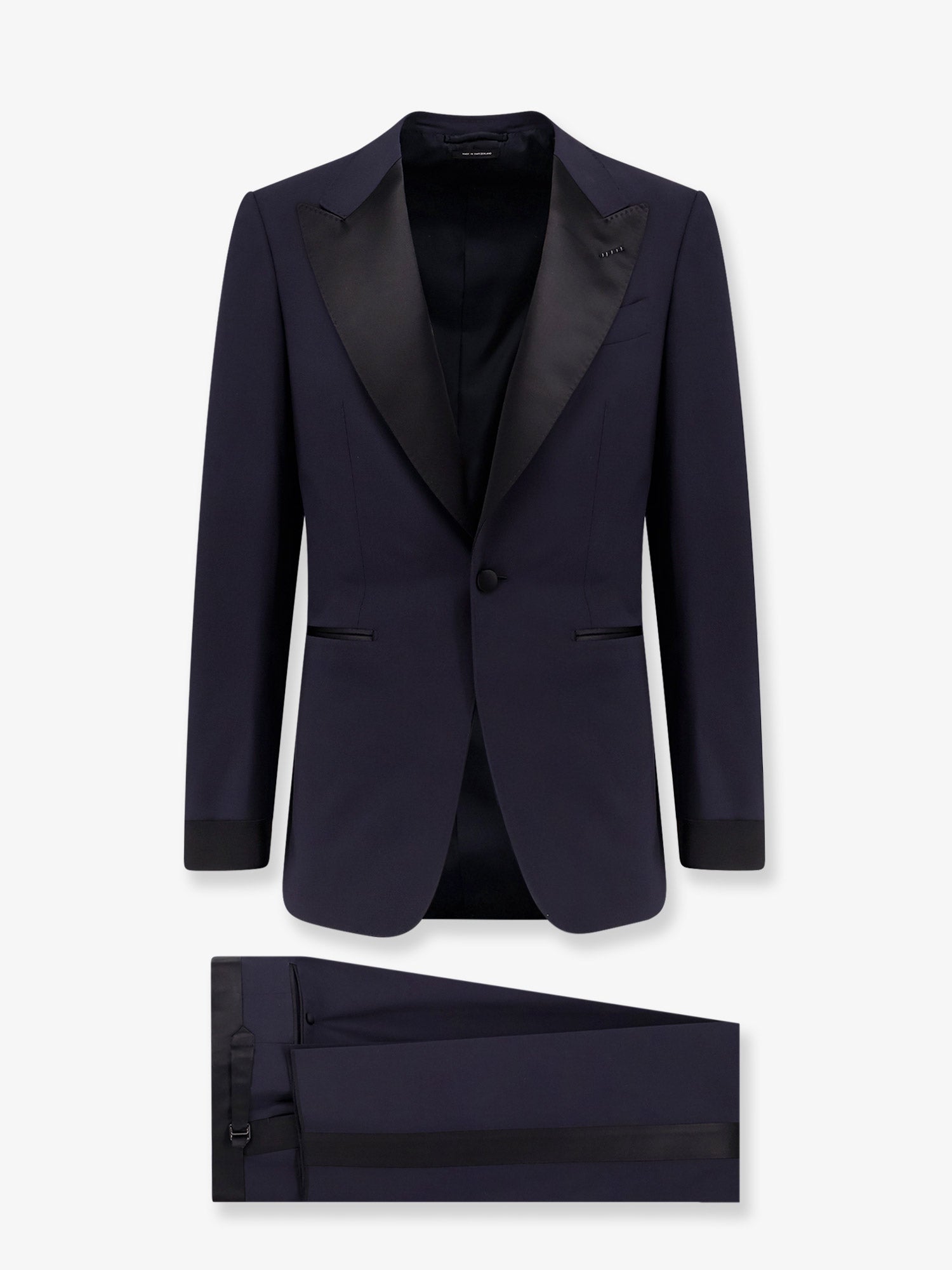 Tom Ford Wool Tuxedo With Contrasting Profiles