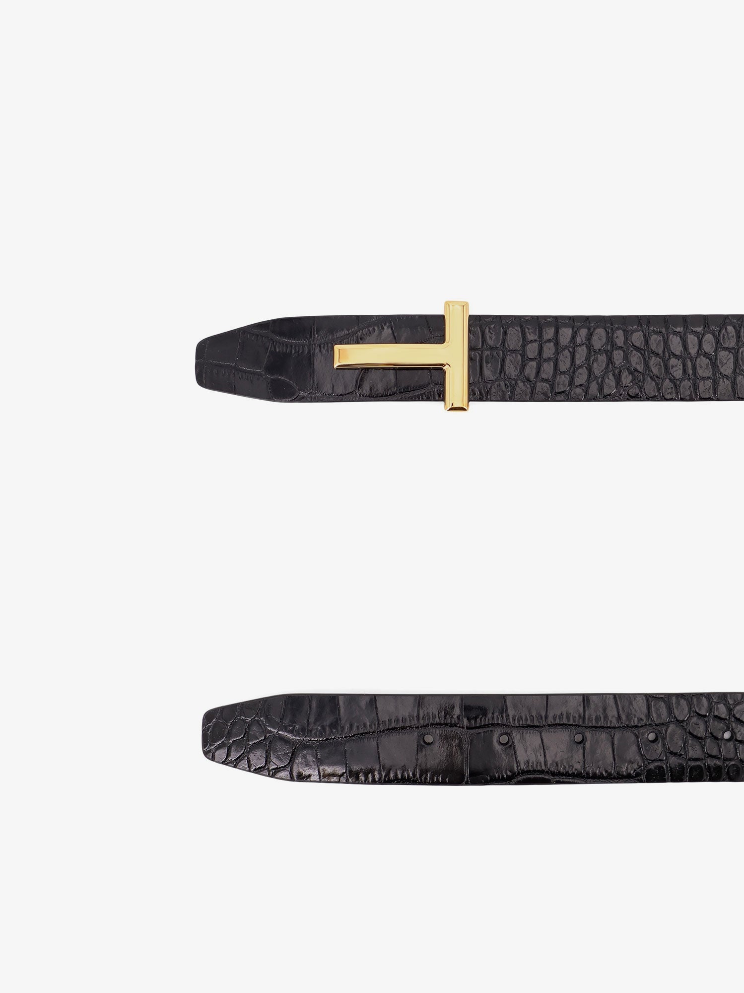 Tom Ford Reversible Leather Belt With Crocodile-print