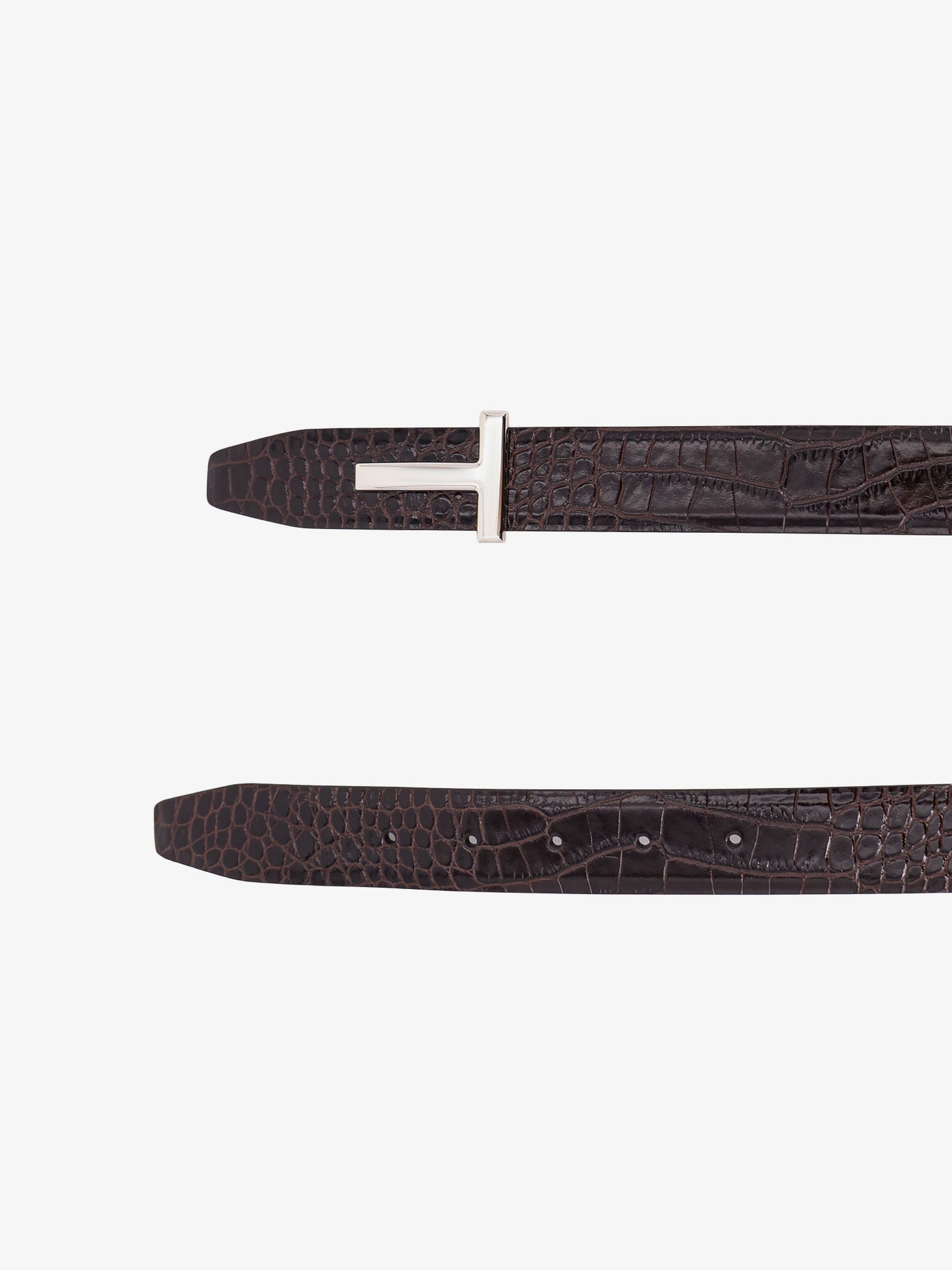 Tom Ford Reversible Leather Belt With Crocodile-print