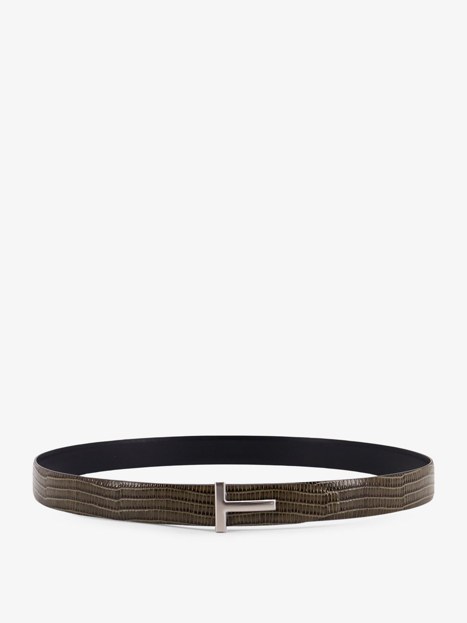 Tom Ford Leather Belt With Croco Effect
