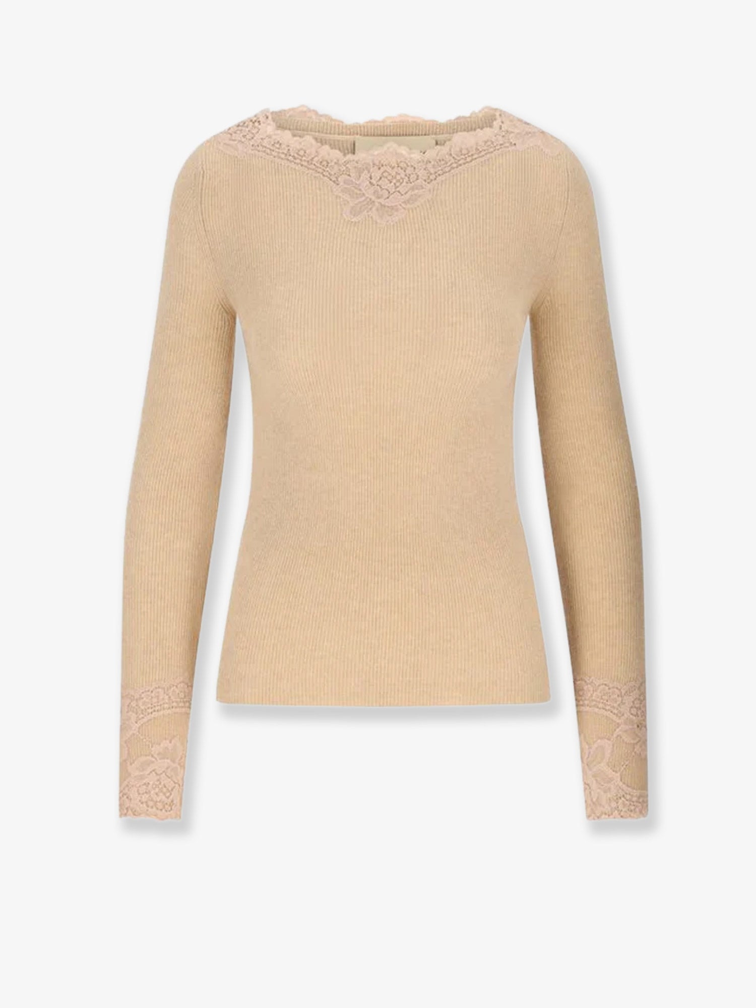 Valentino Cashmere Sweater With Lace Inserts