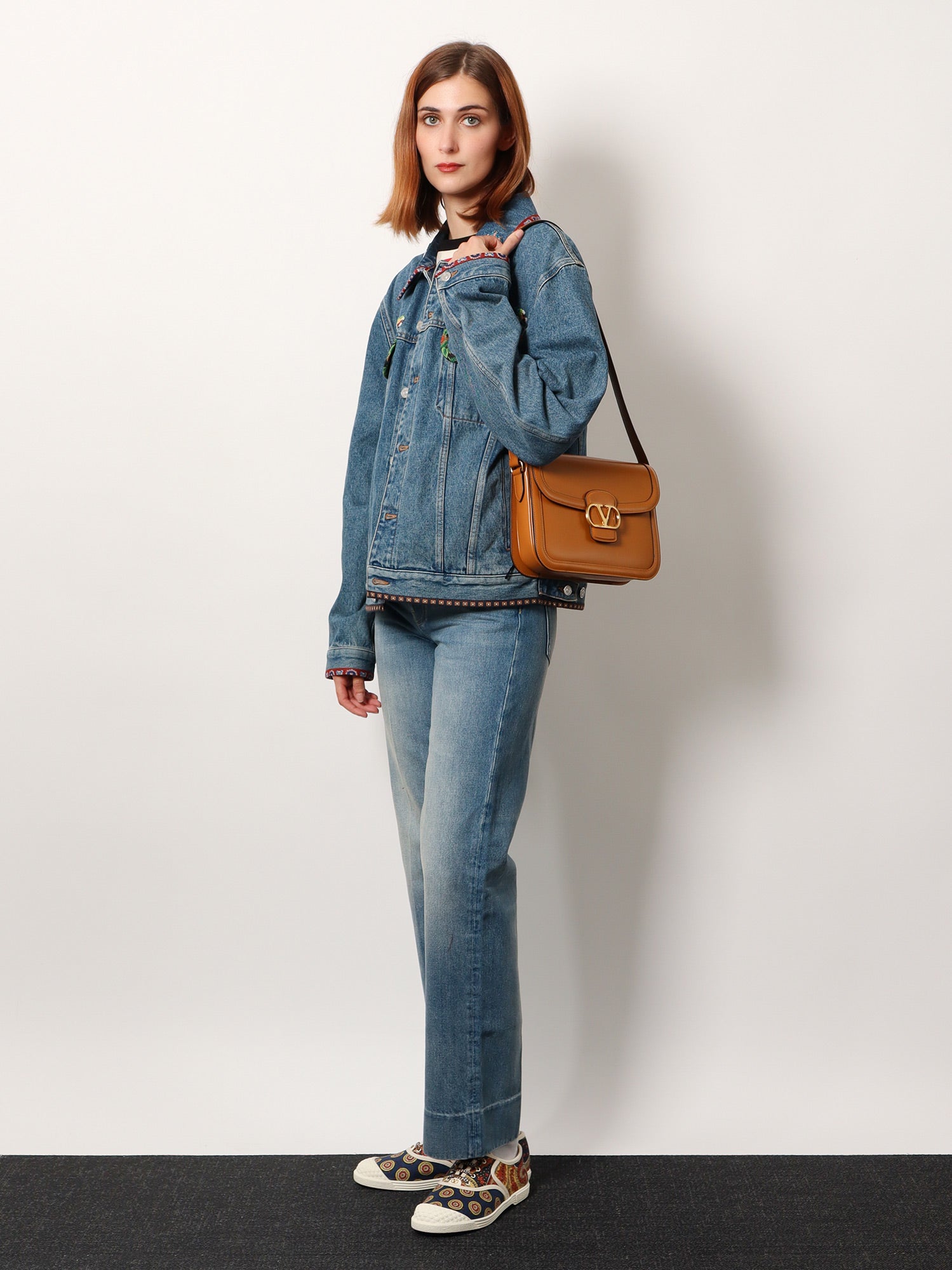 Valentino Valentino Garavani 9to5 Leather Shoulder Bag