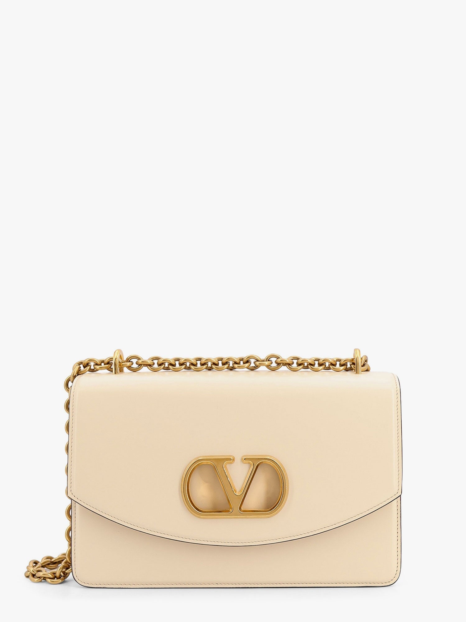 Valentino Vain Leather Shoulder Bag With Vlogo Signature Detail