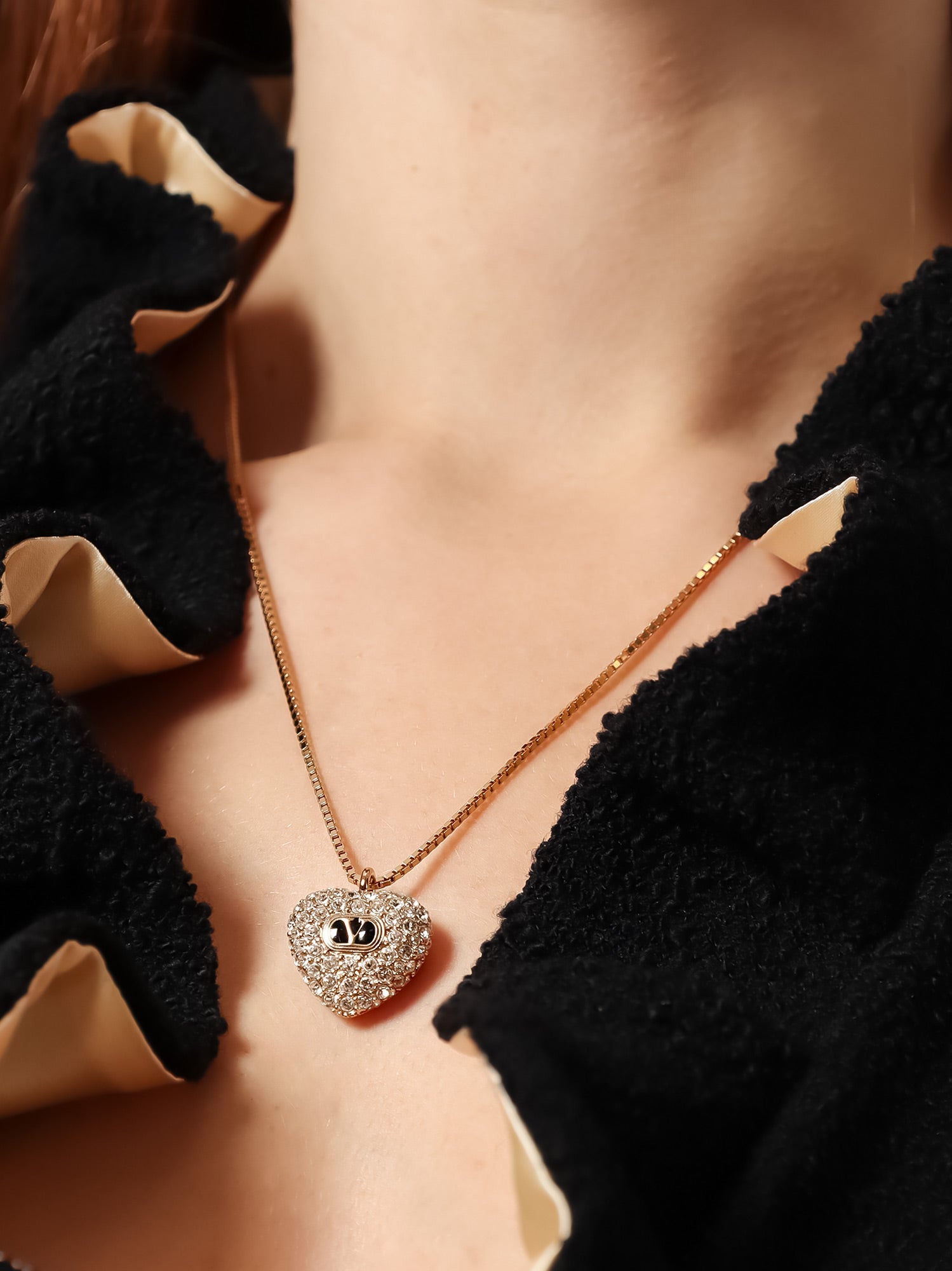 Valentino Metal Coeur Royal Necklace