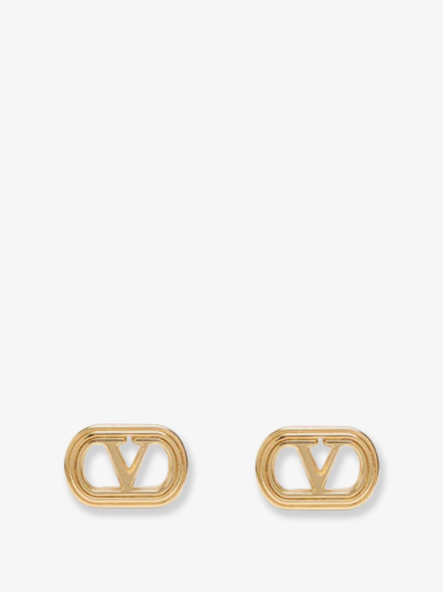 Valentino Ovalette Metal Earrings