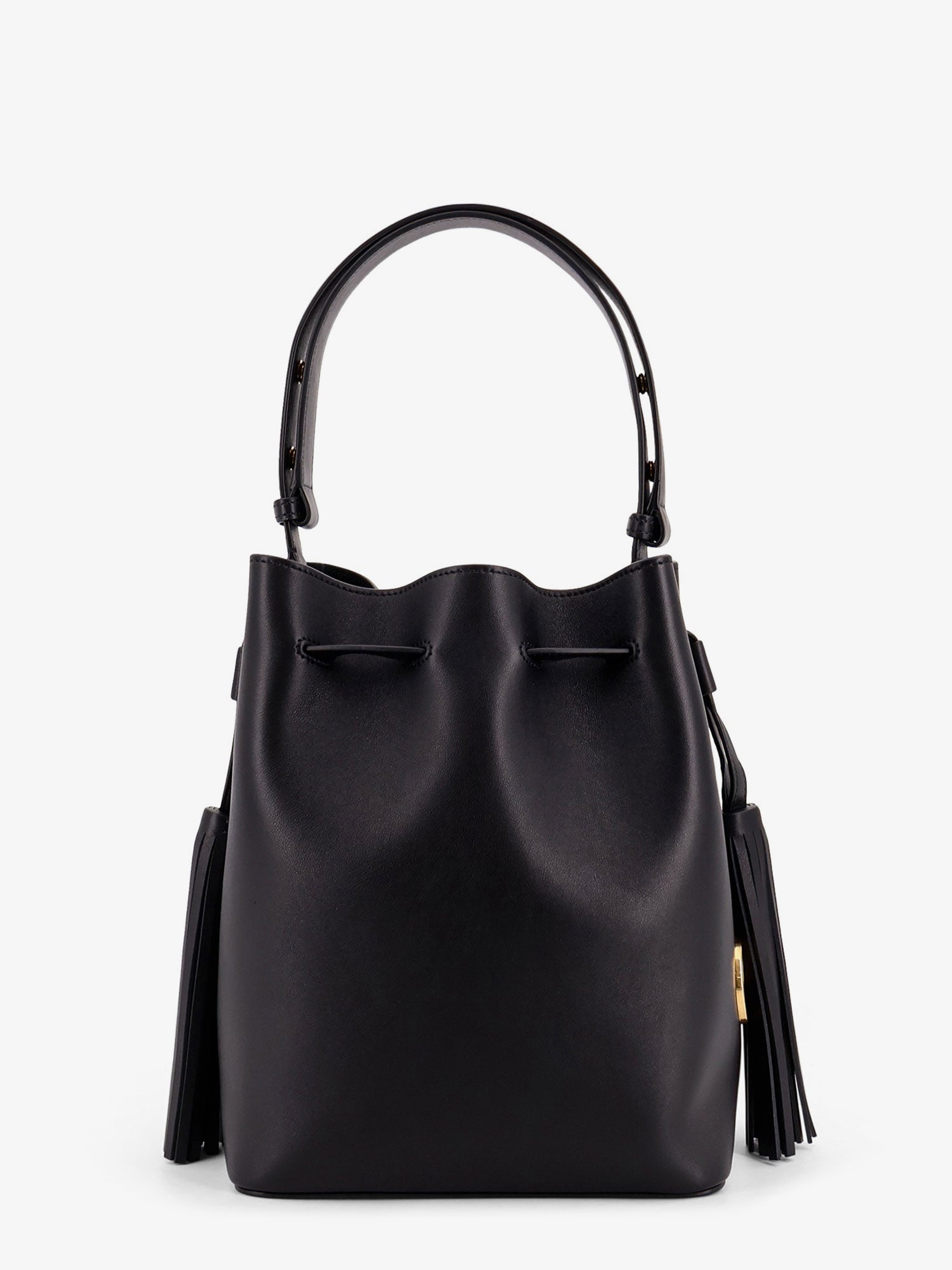 Valentino So Seau Leather Bucket Bag With Meatl Vlogo
