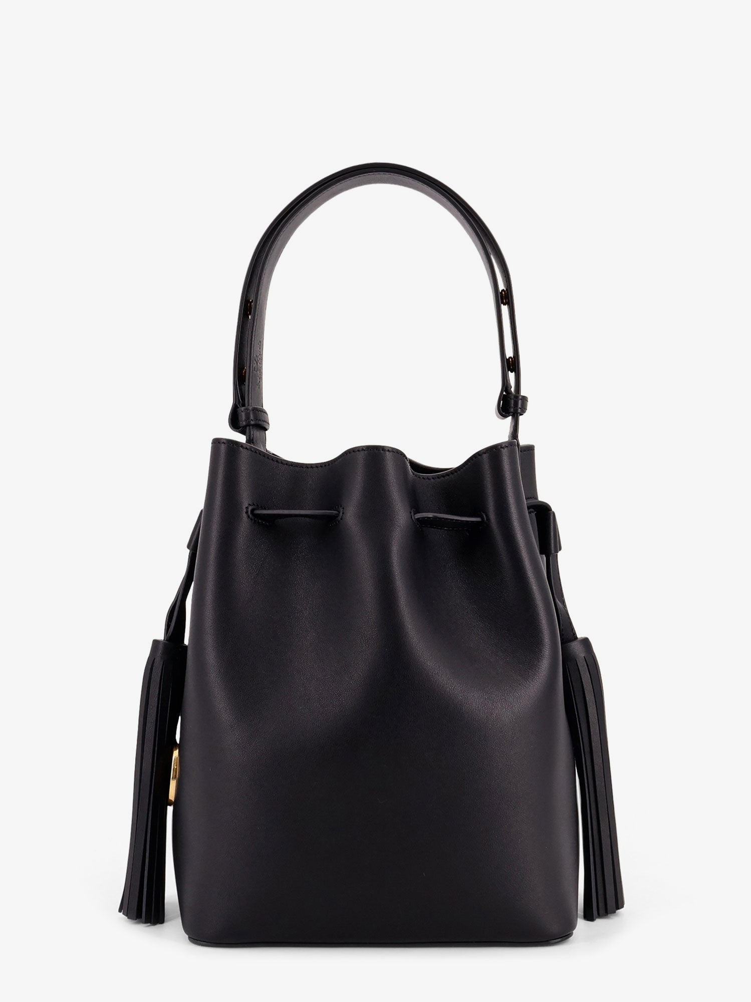 Valentino So Seau Leather Bucket Bag With Meatl Vlogo