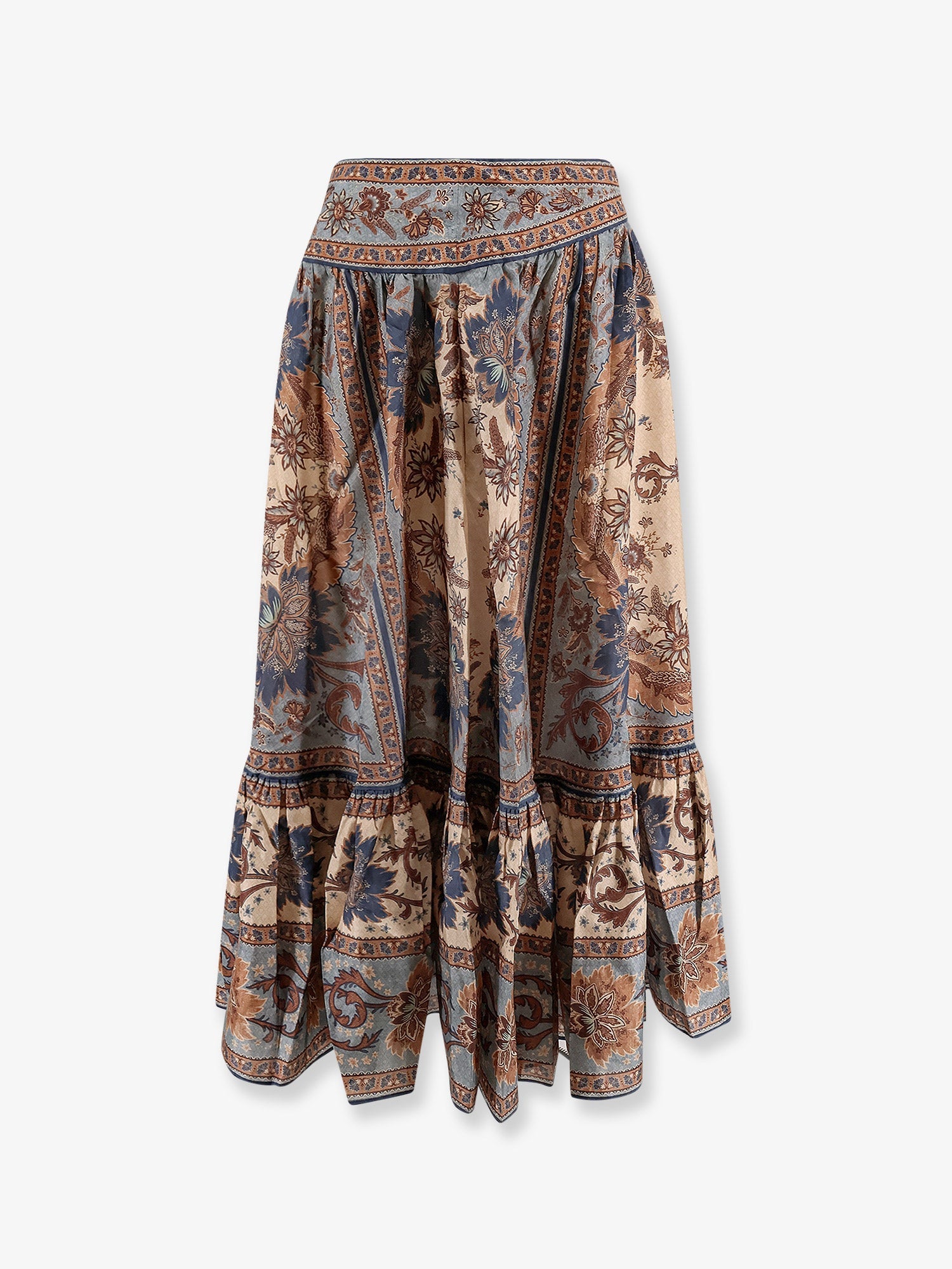 Zimmermann Ascension Tiered Midi Skirt