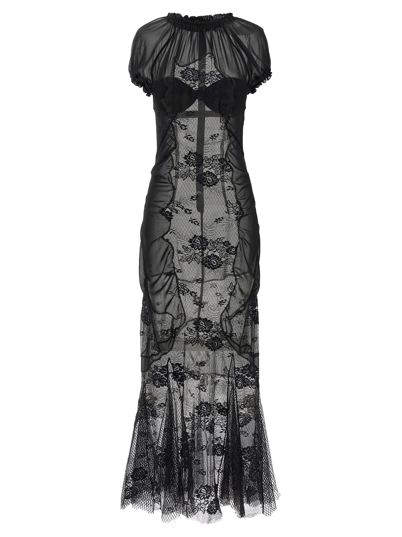 The Attico Lace Tulle Dress