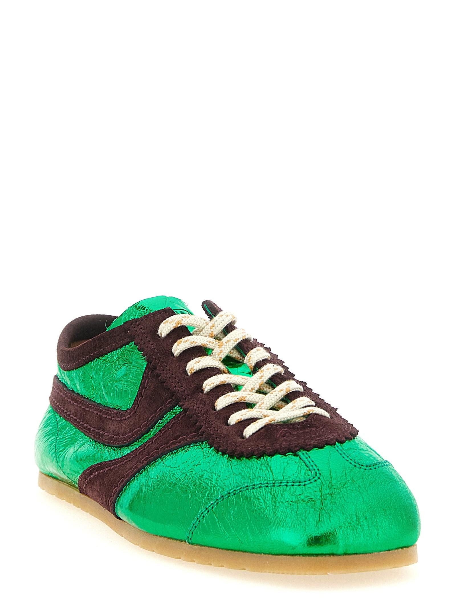 Dries Van Noten Laminated Leather Sneakers