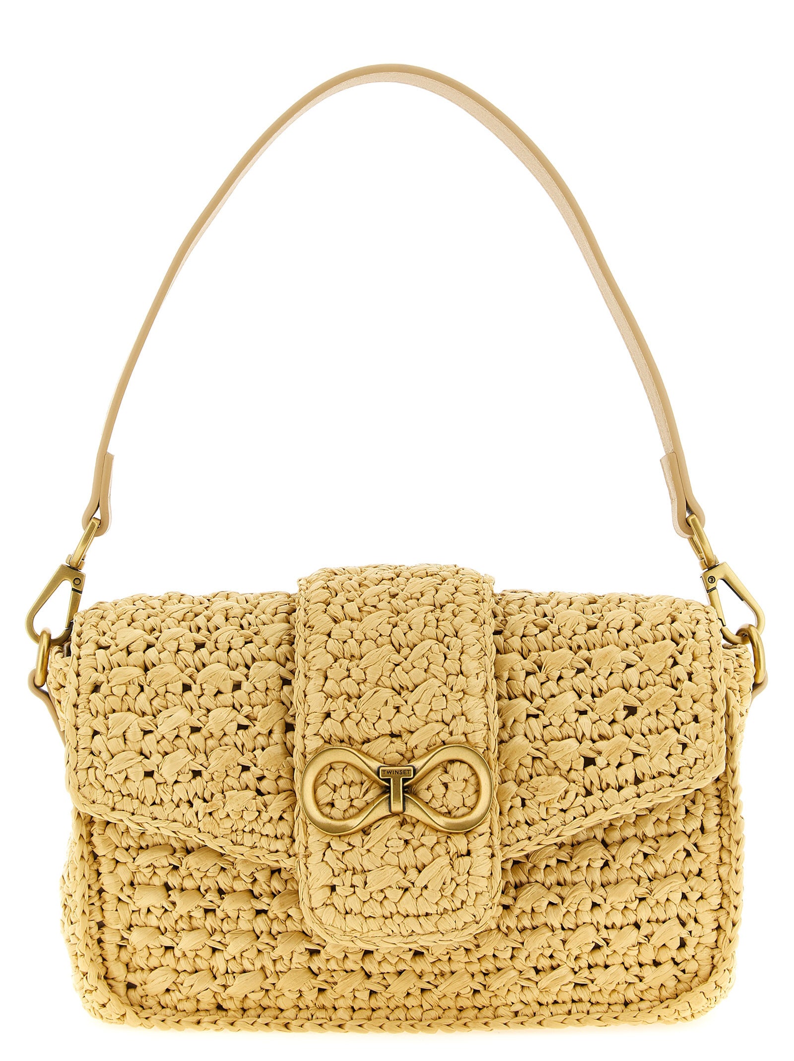 Twin Set Raffia Crossbody Bag
