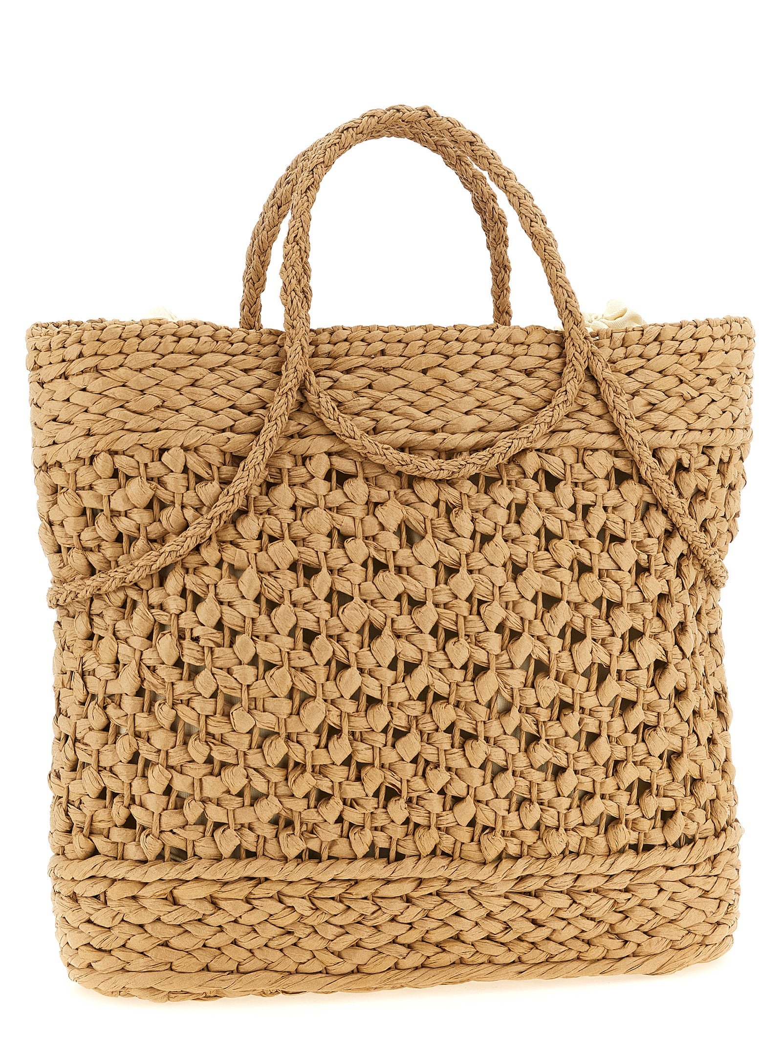 Twin Set Straw Shopping Bag