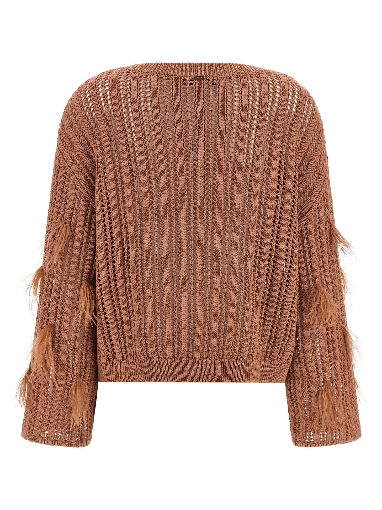 Twin Set Ostrich Feather Sweater