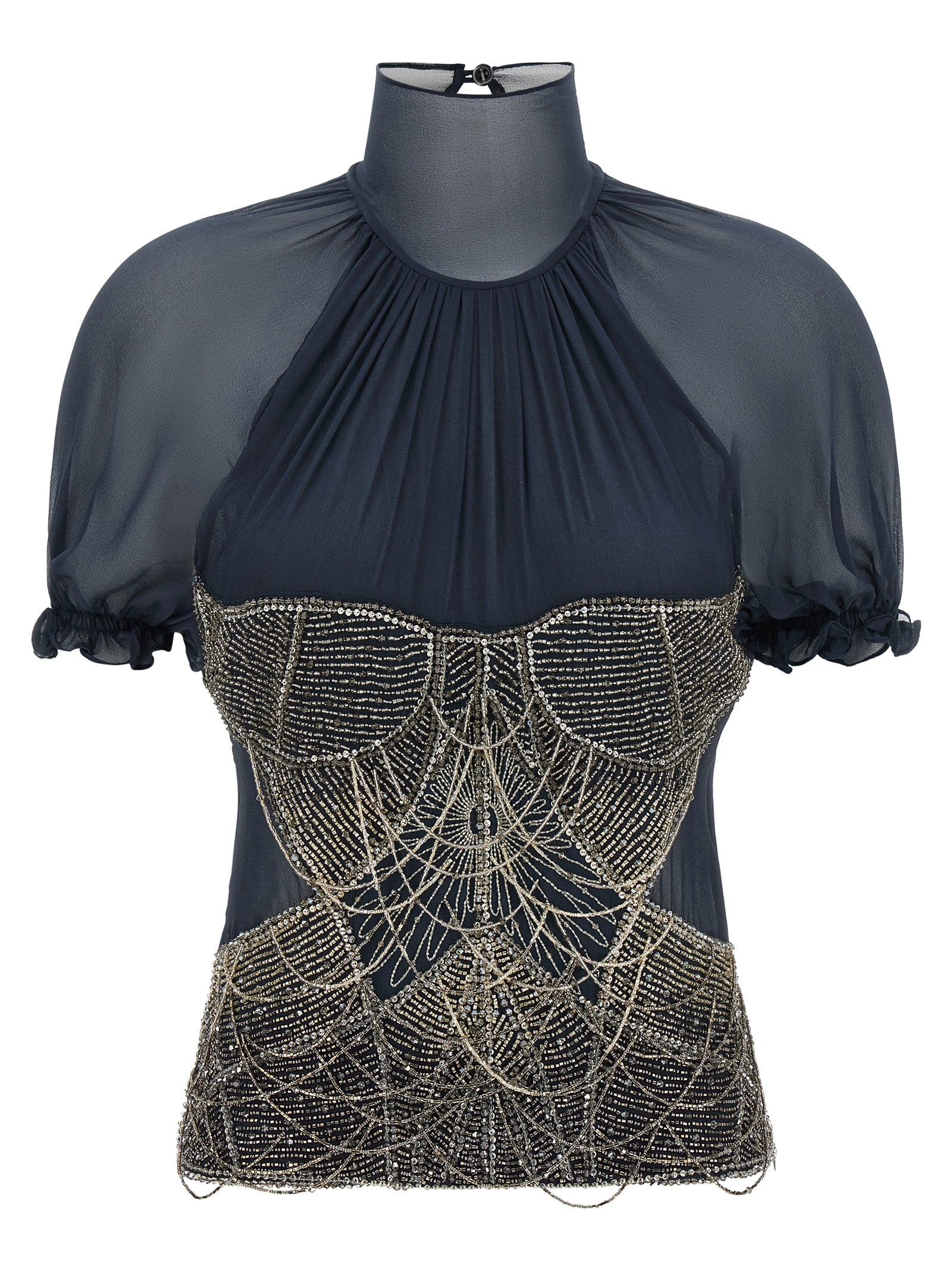 The Attico Jewel Embroidery Top