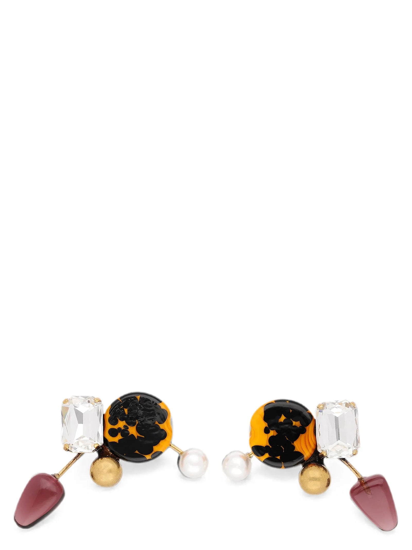 Dries Van Noten Hand-Painted Earrings