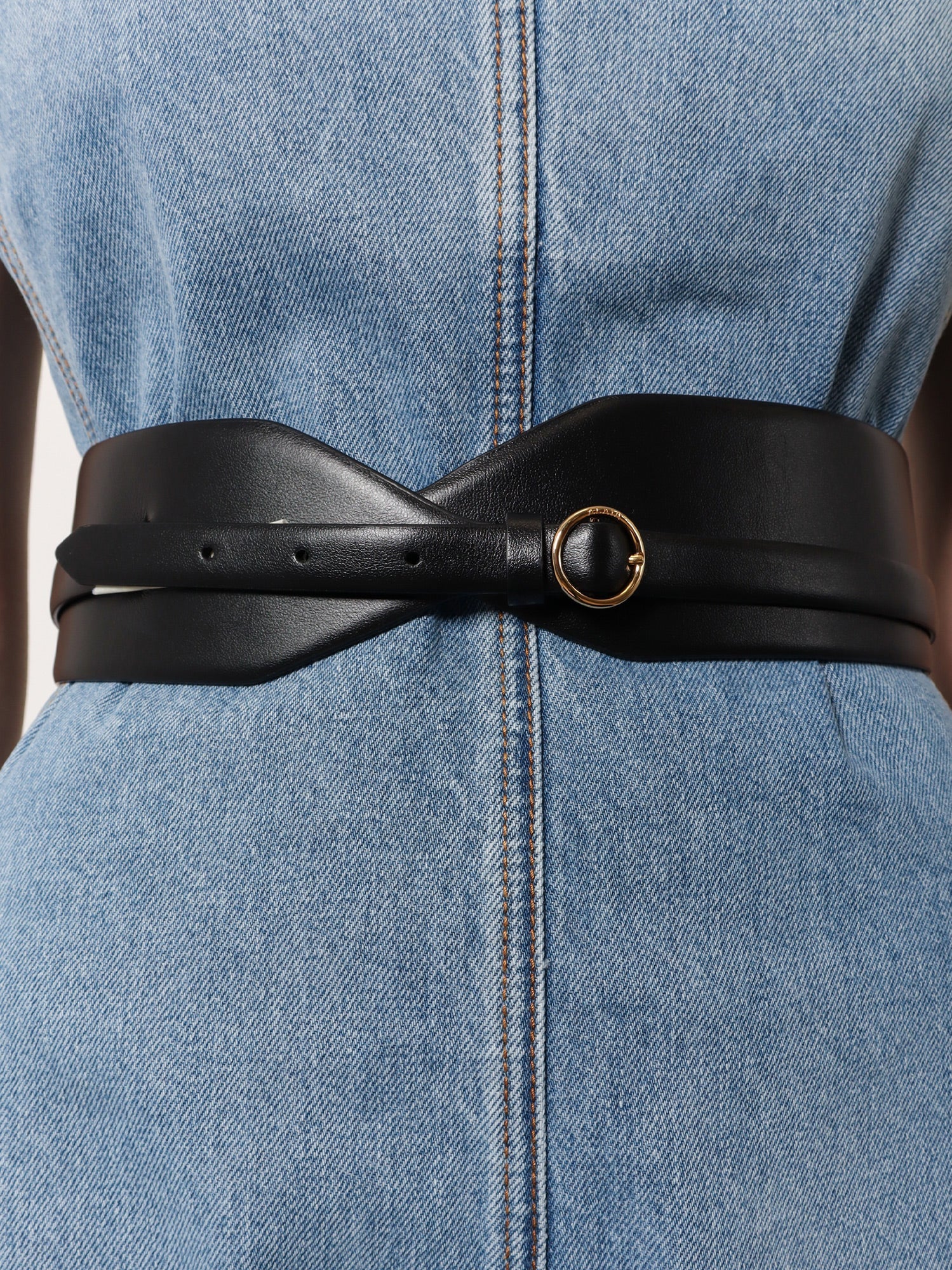 Alaïa Maxi Leather Belt With Metal Buckle