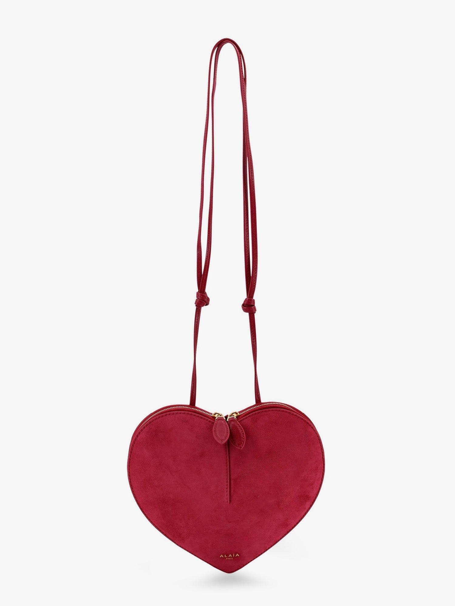 Alaïa Le Coeur Suede Crossbody Bag