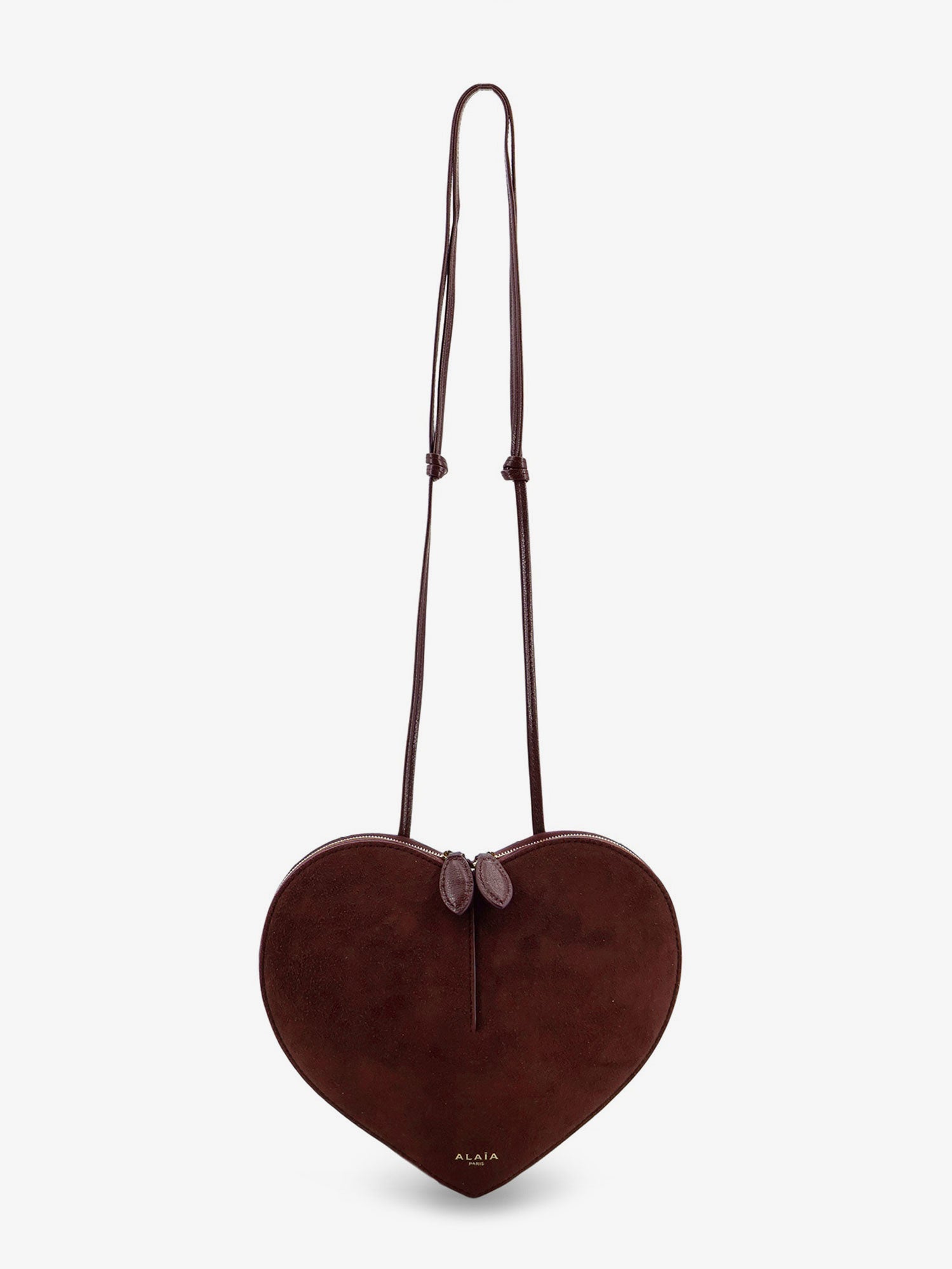 Alaïa Suede Le Coeur Crossbody Bag