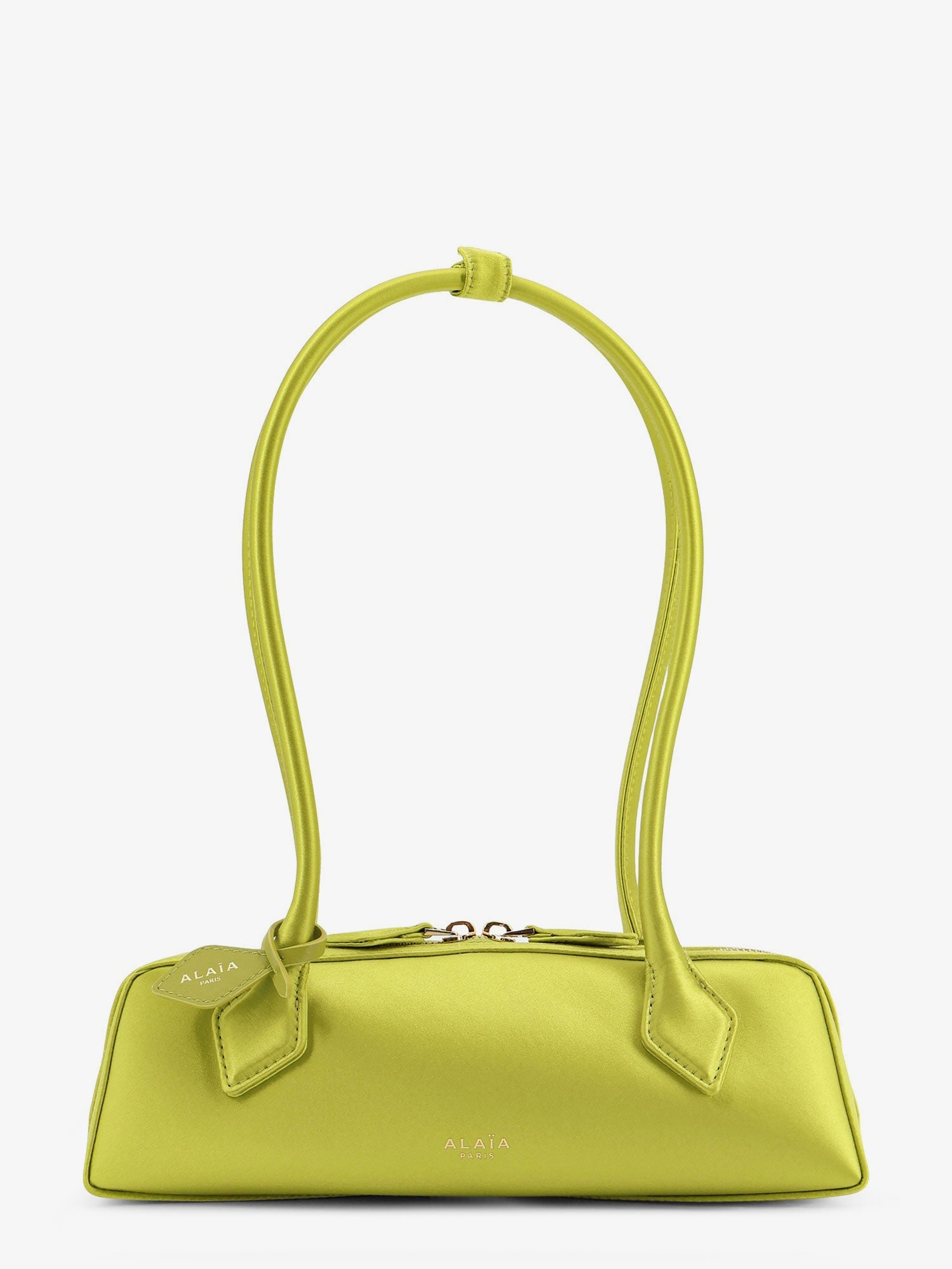 Alaïa Le Teckel Satin Shoulder Bag With Front Logo