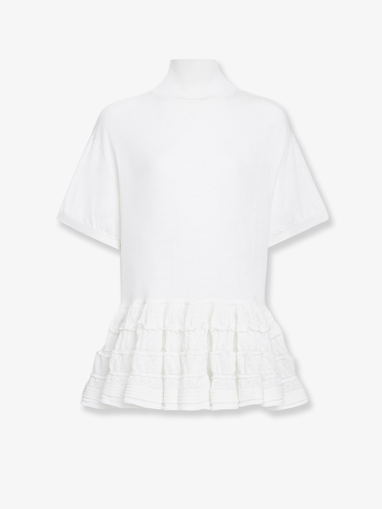 Alaïa Peplum Virgin Wool Sweater
