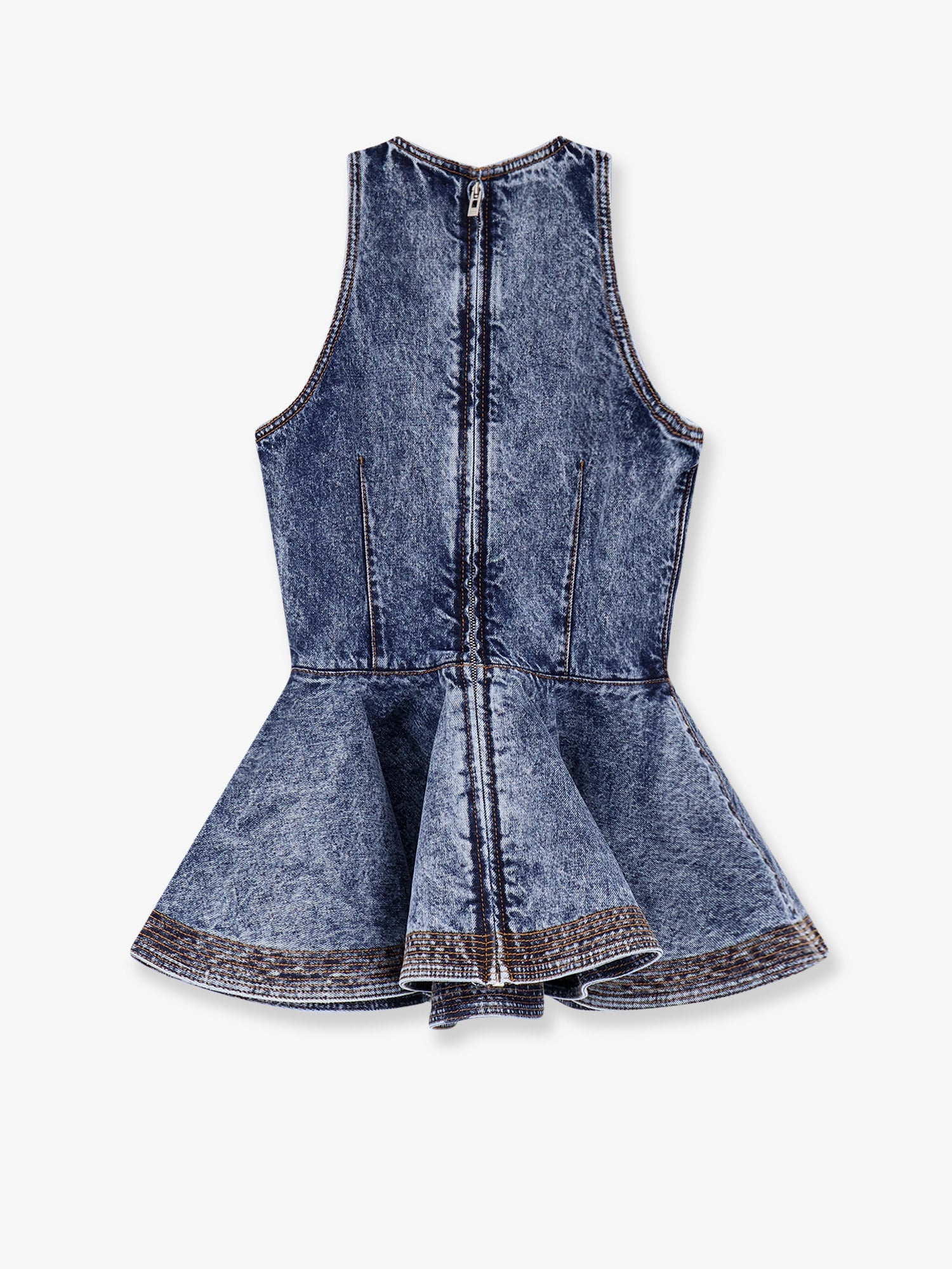 Alaïa Peplum Denim Top