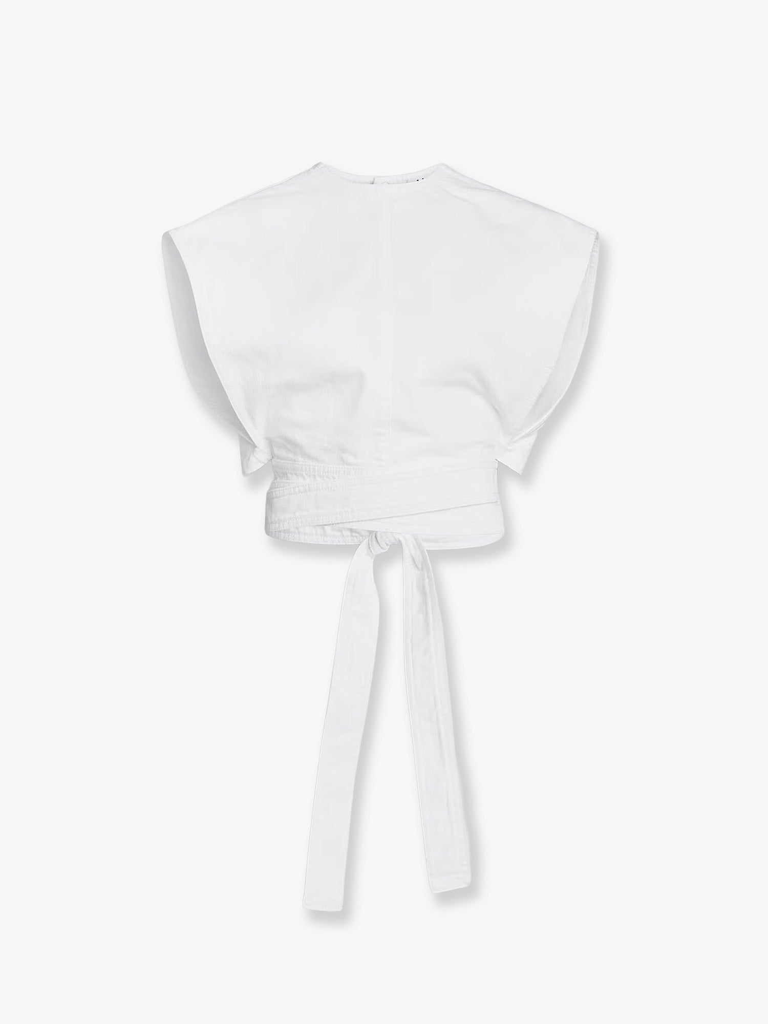 Alaïa Cotton Crop Fit Belted Top
