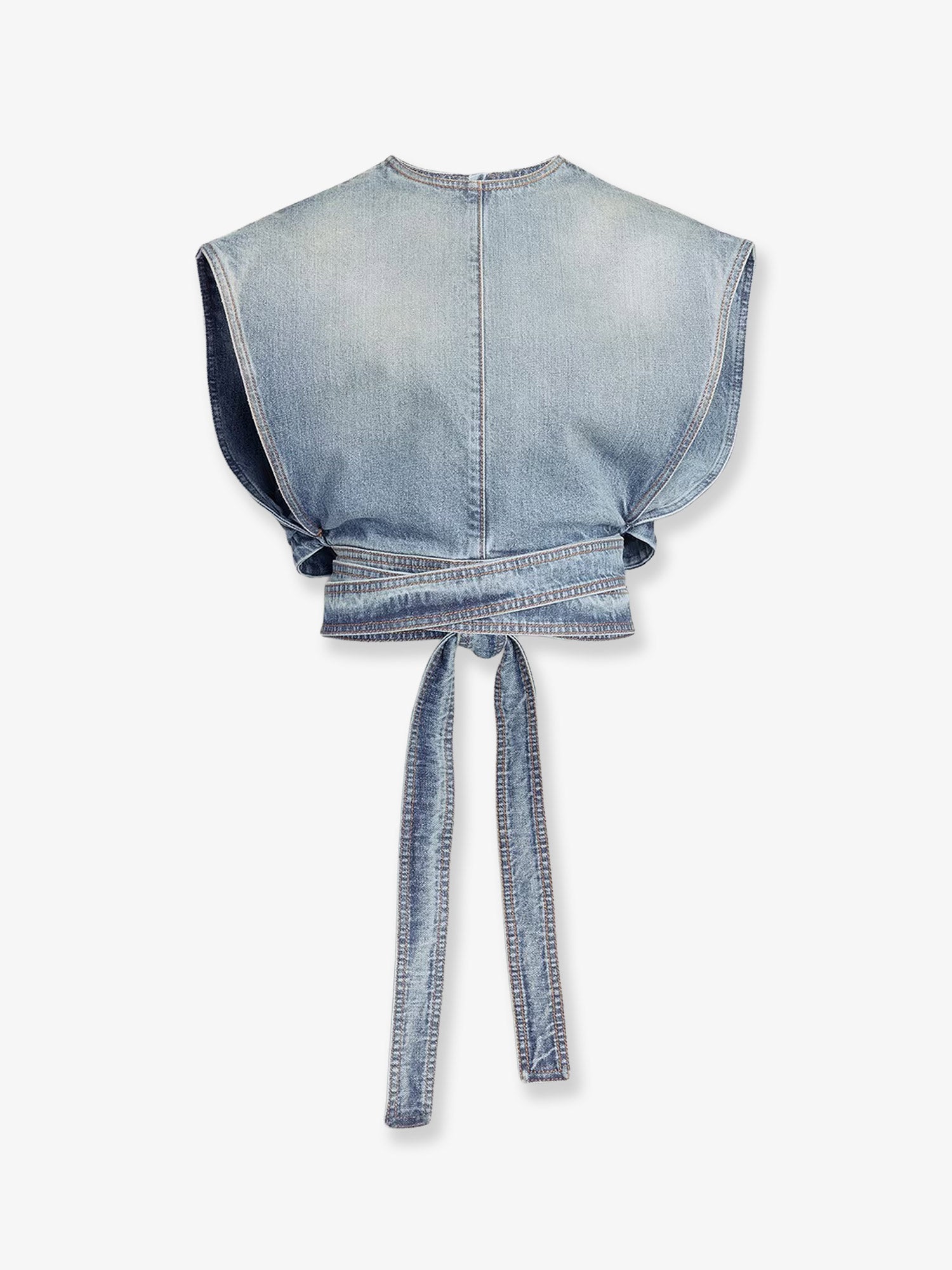 Alaïa Belted Denim Top