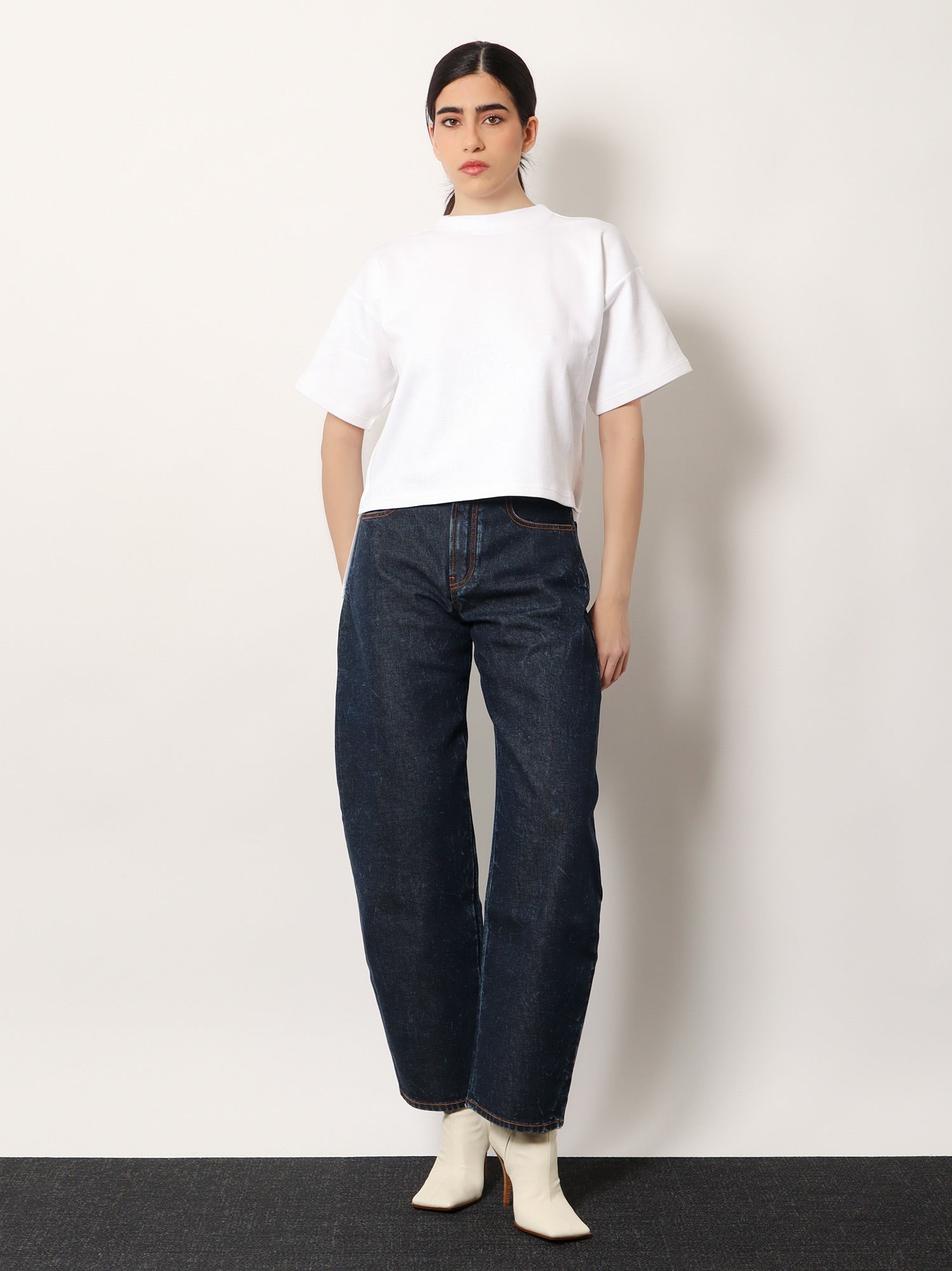 Alaïa Boxy Cotton Blend T-shirt