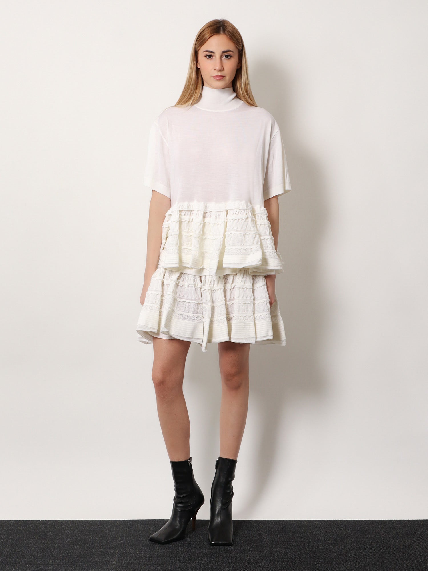 Alaïa Ruffle Virgin Wool Skirt