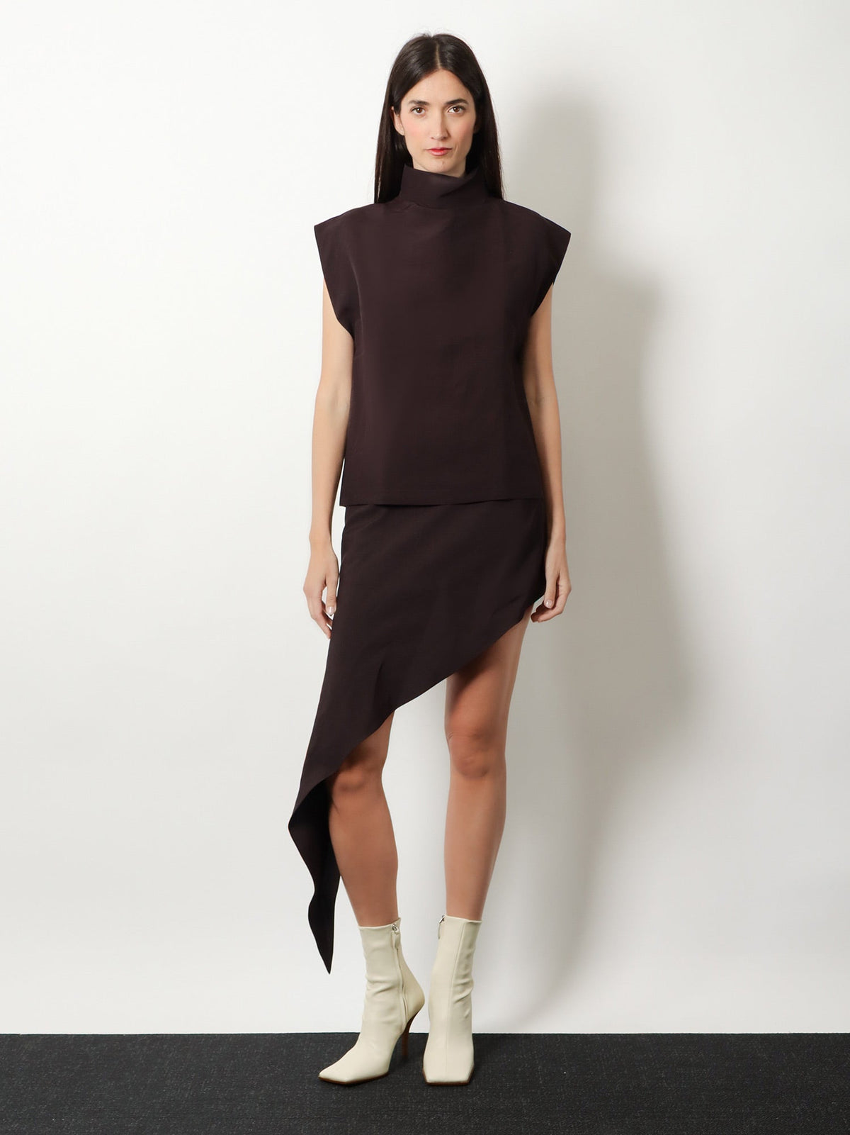 Alaïa Asymmetric Paper And Viscose Skirt
