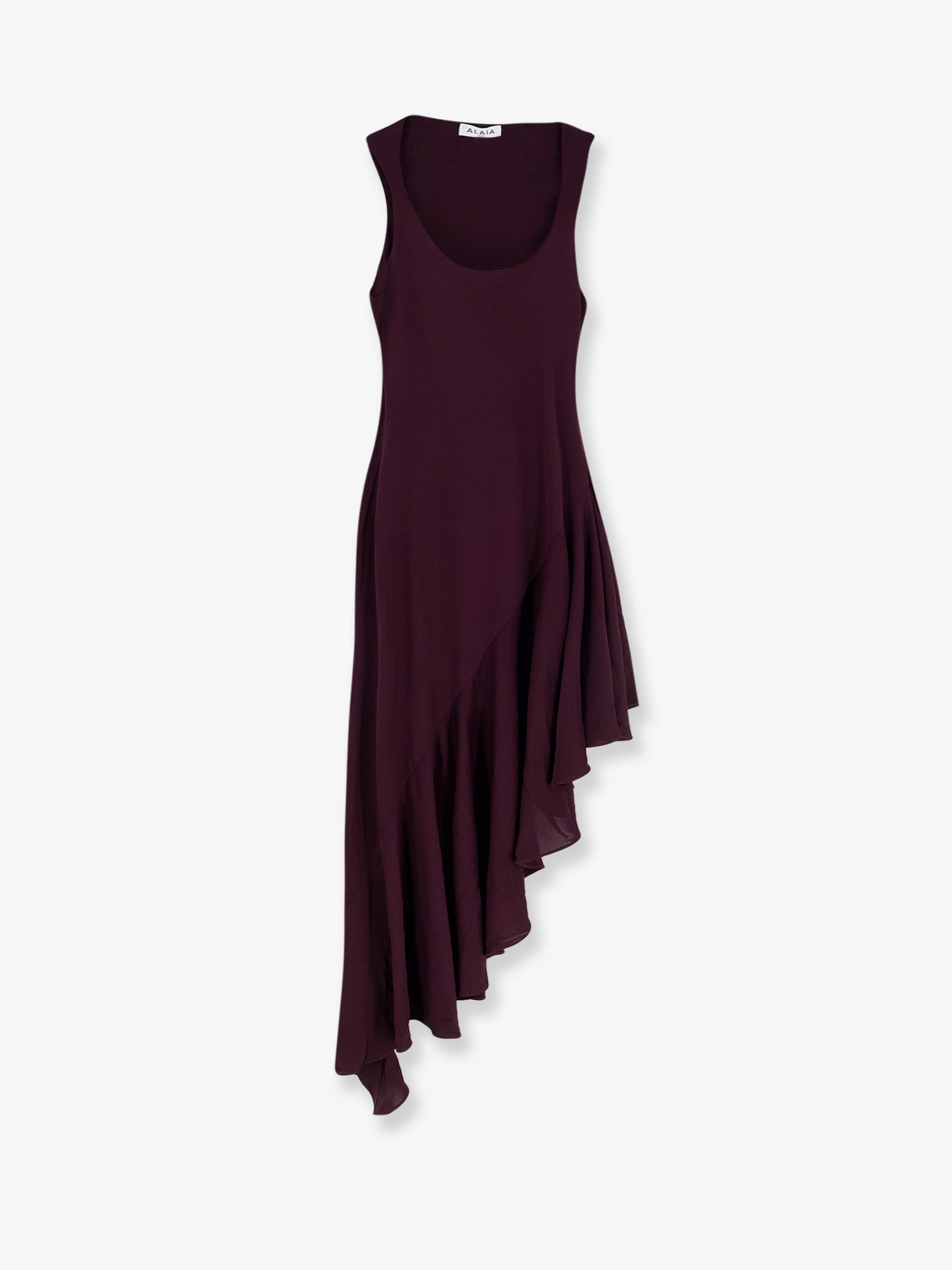 Alaïa Long Asymmetrical Viscose Dress