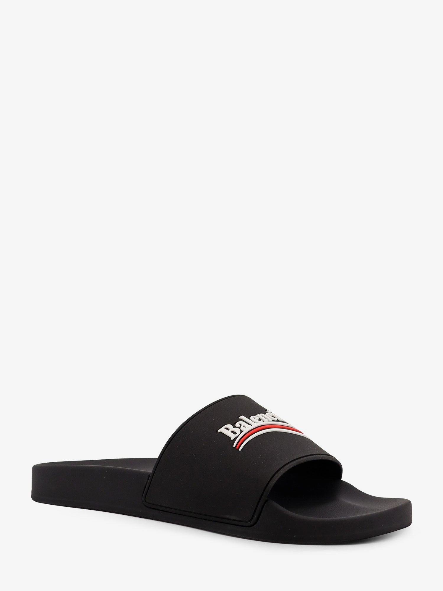 Balenciaga Rubber Pool Sandals With Logo On The Front