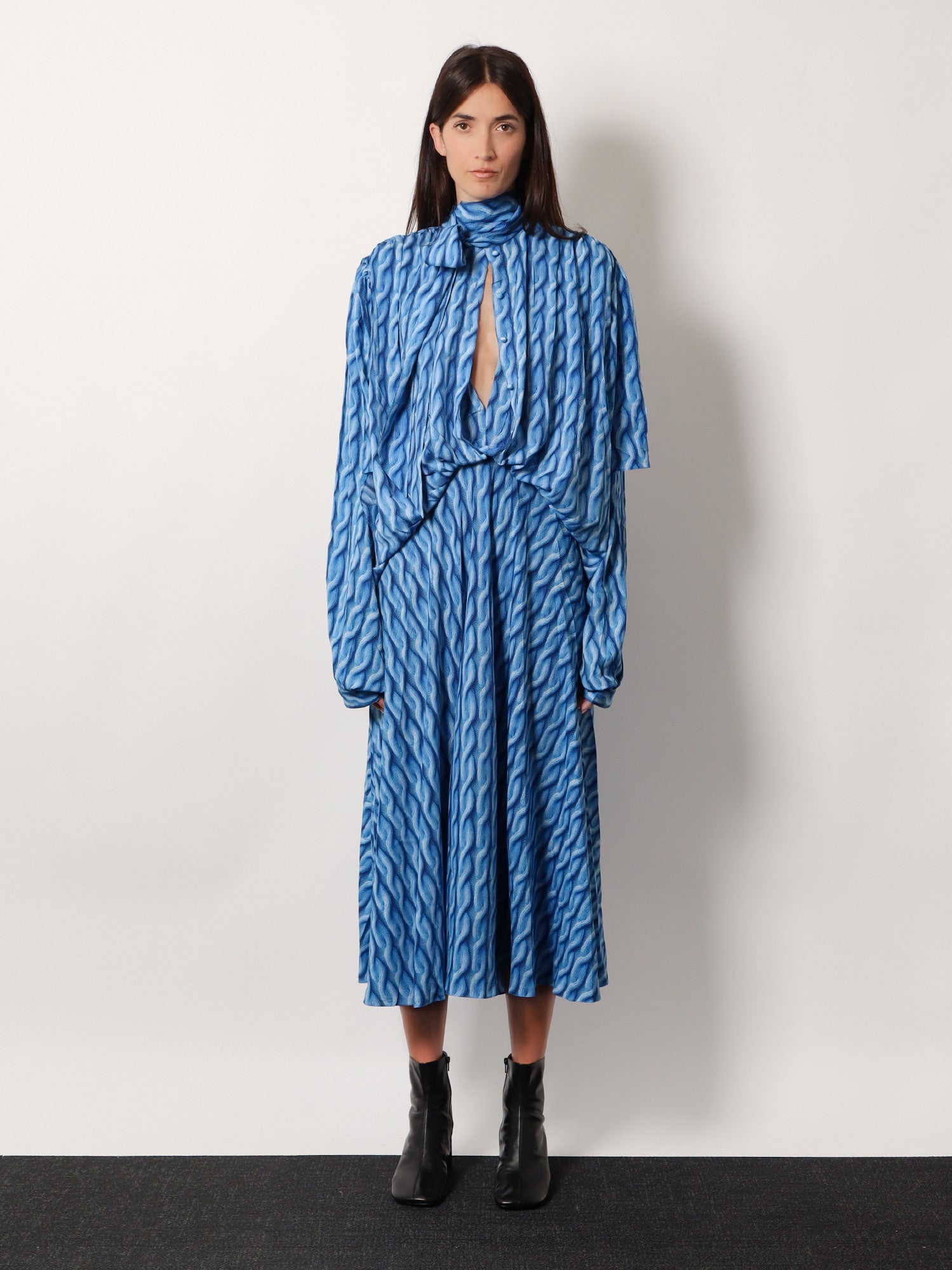 Balenciaga Printed Fabric Long Dress