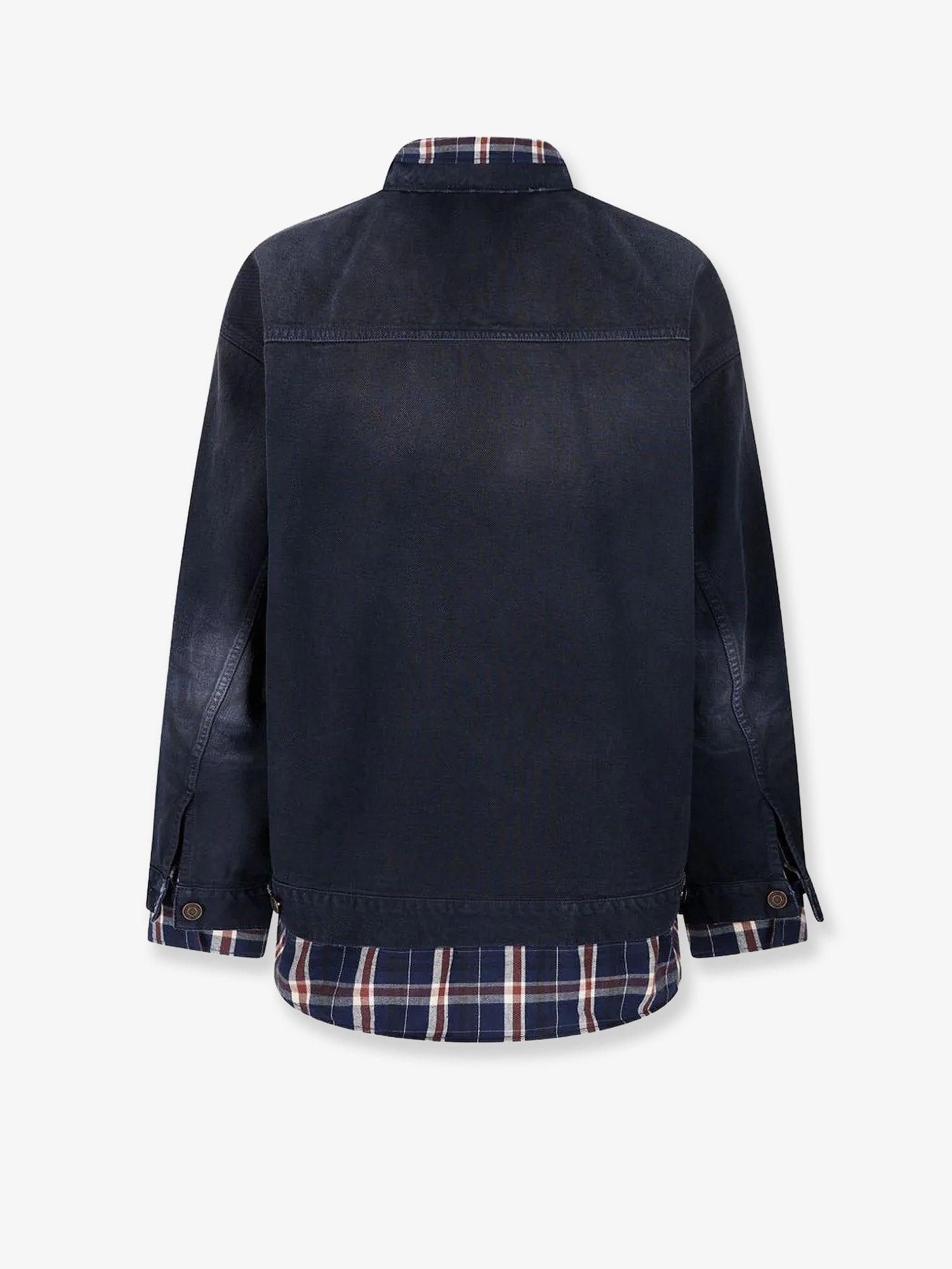 Balenciaga Canvas Jacket With Madras Inserts