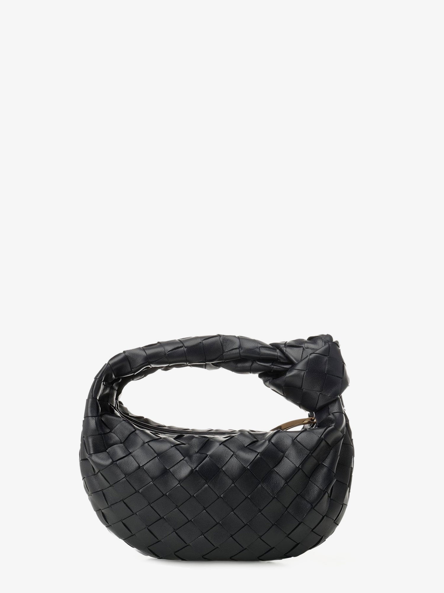 Bottega Veneta Mini Jodie Leather Handbag With Intrecciato Motif