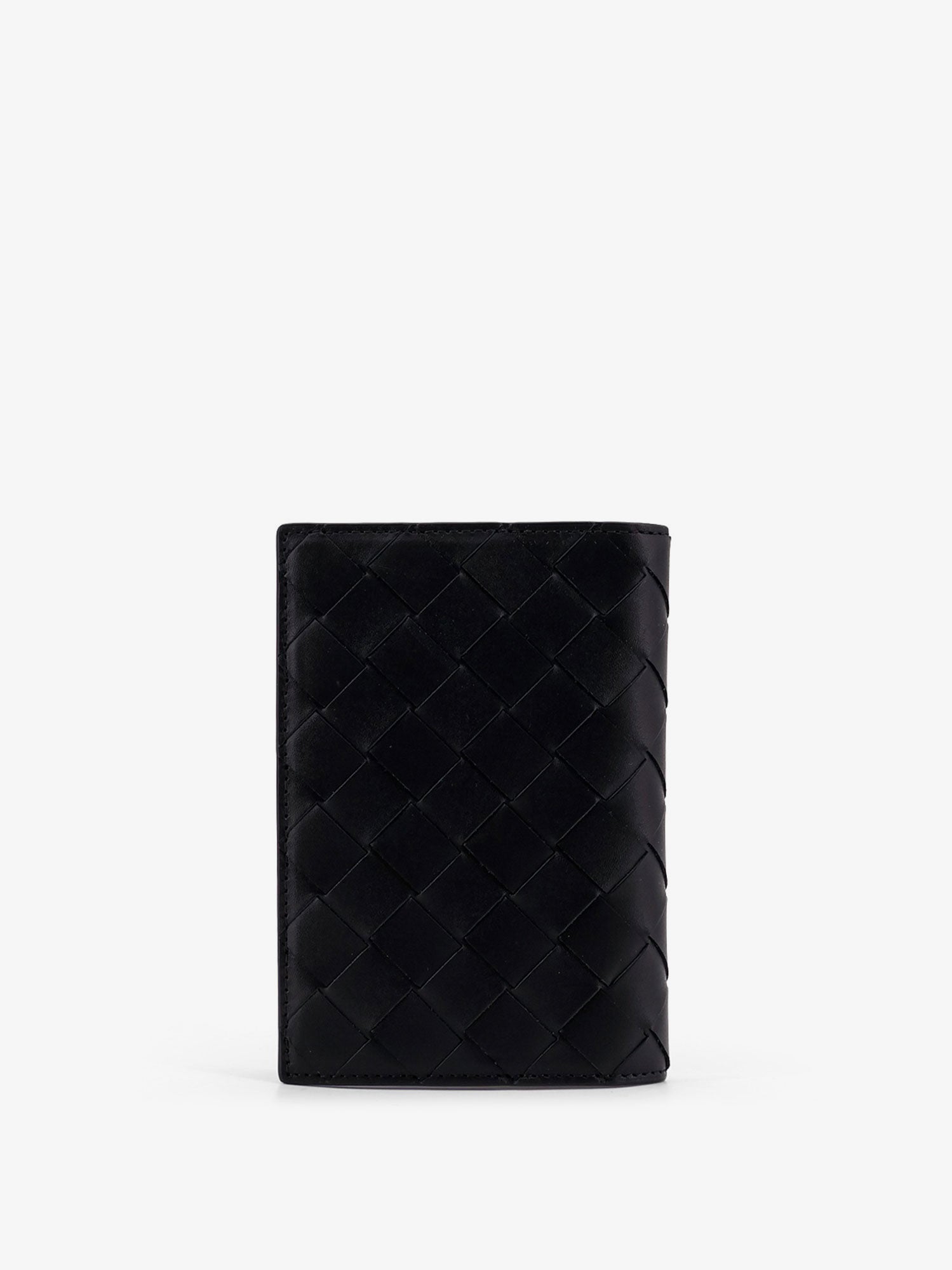 Bottega Veneta Leather Passport Holder With Intrecciato Motif